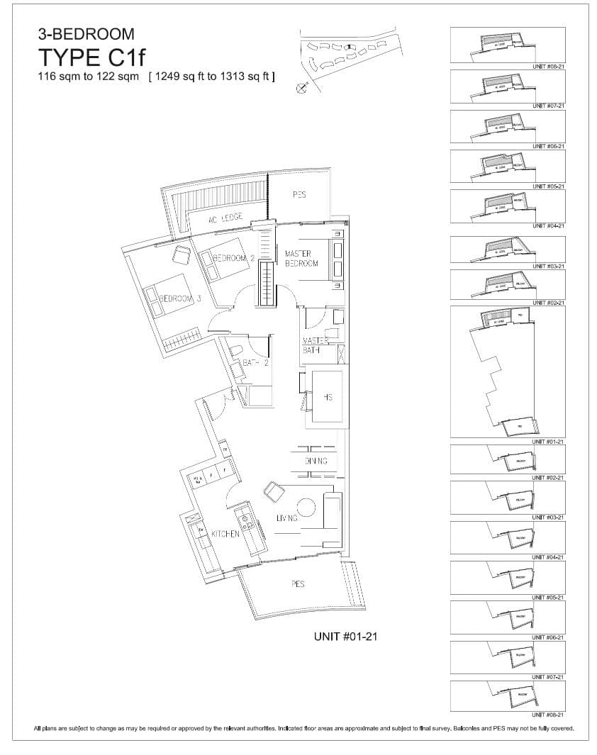 Corals at Keppel Bay 吉宝湾丽珊景 3 Bedroom C1f