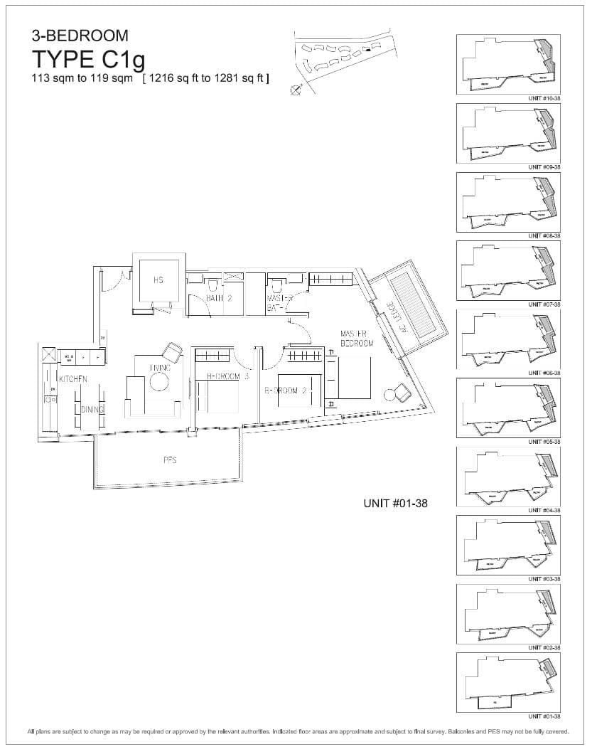 Corals at Keppel Bay 吉宝湾丽珊景 3 Bedroom C1g