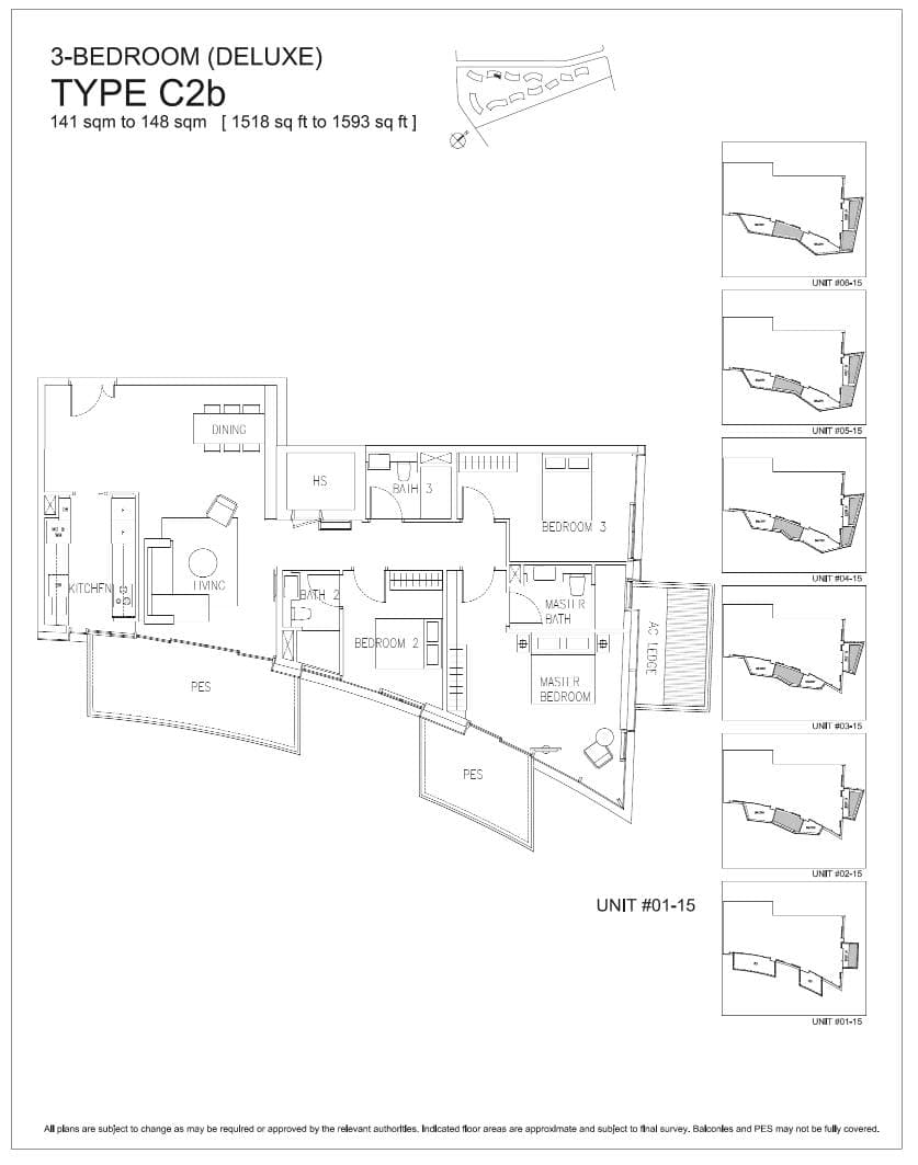 Corals at Keppel Bay 吉宝湾丽珊景 3 Bedroom Deluxe C2b