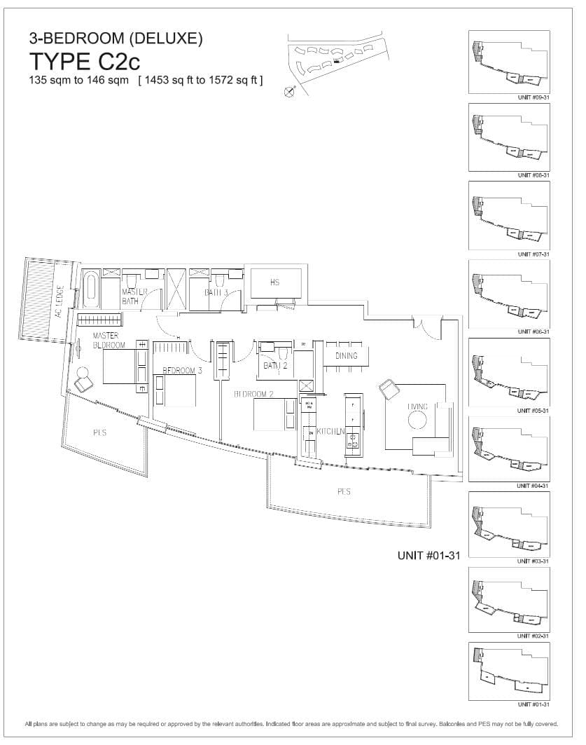 Corals at Keppel Bay 吉宝湾丽珊景 3 Bedroom Deluxe C2c