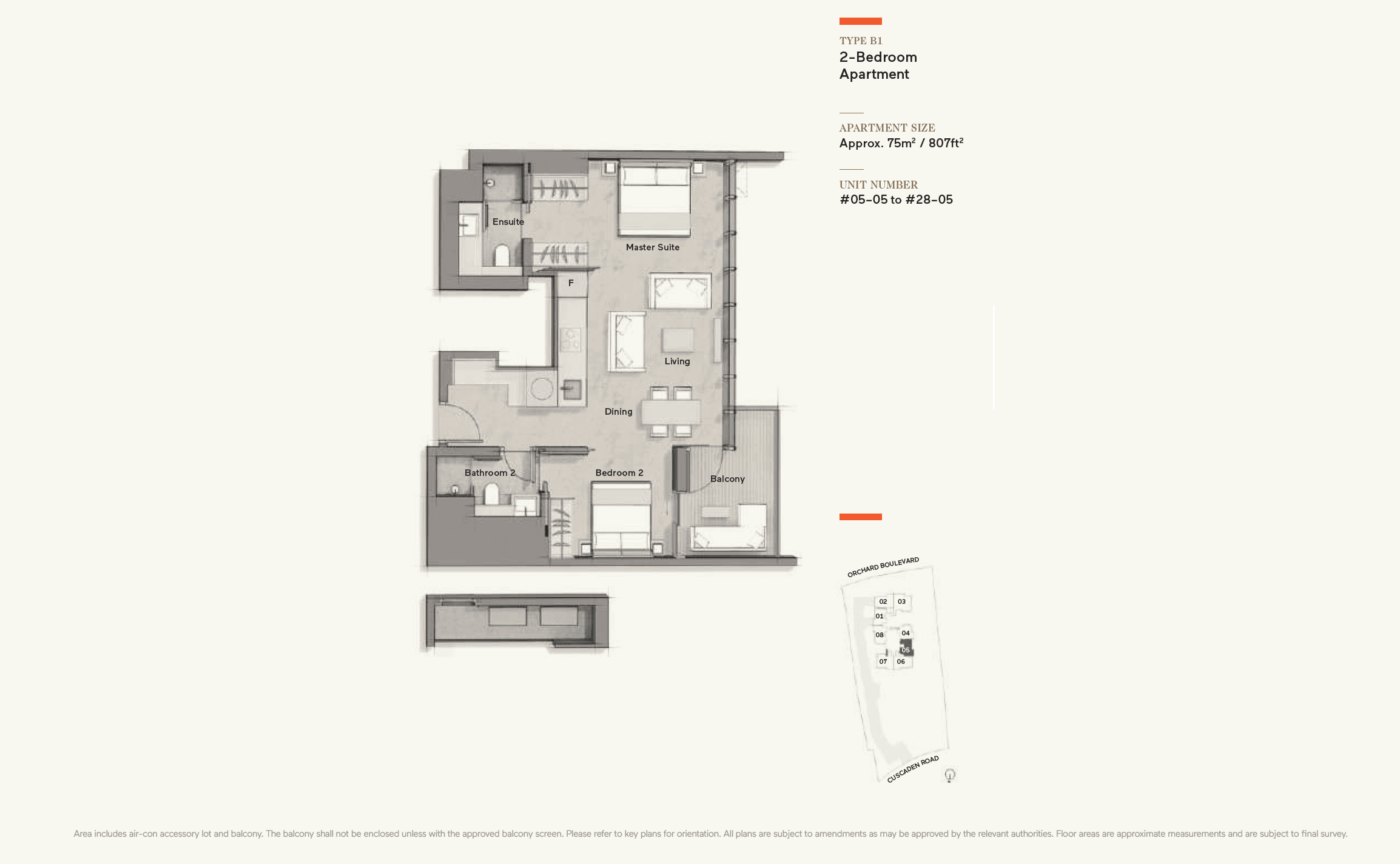 Cuscaden Reserve 2 Bedroom Apartment B1