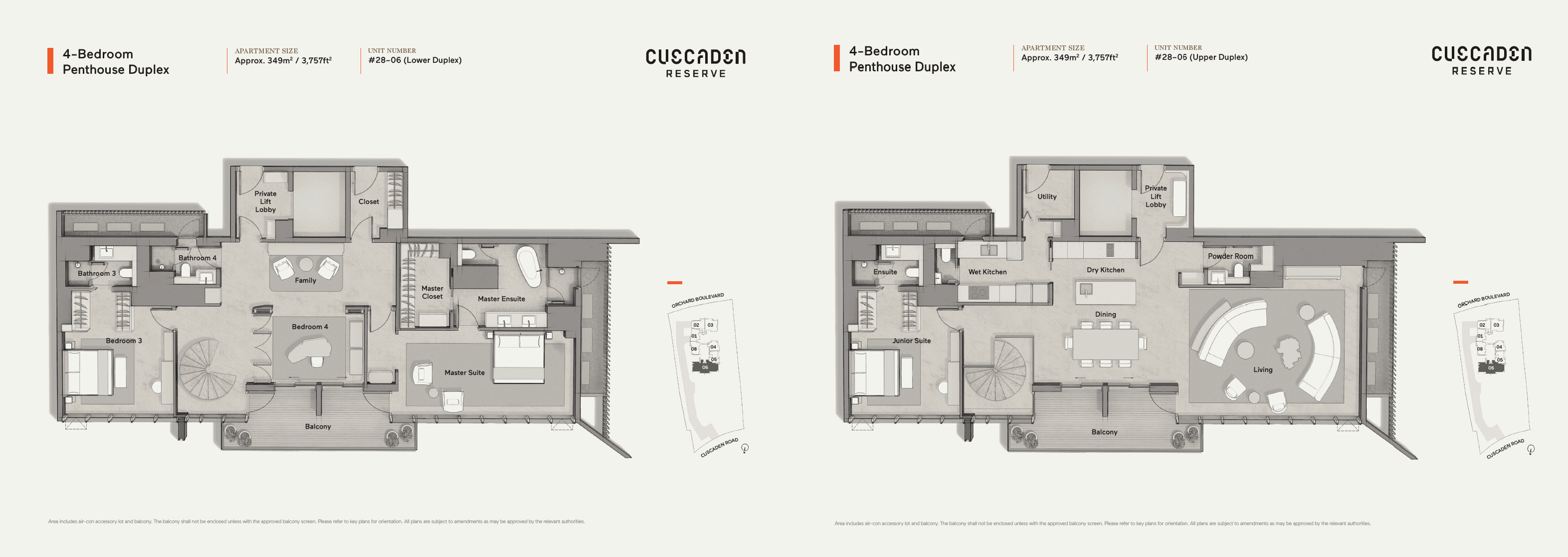 Cuscaden Reserve 4 Bedroom Penthouse Duplex PHD