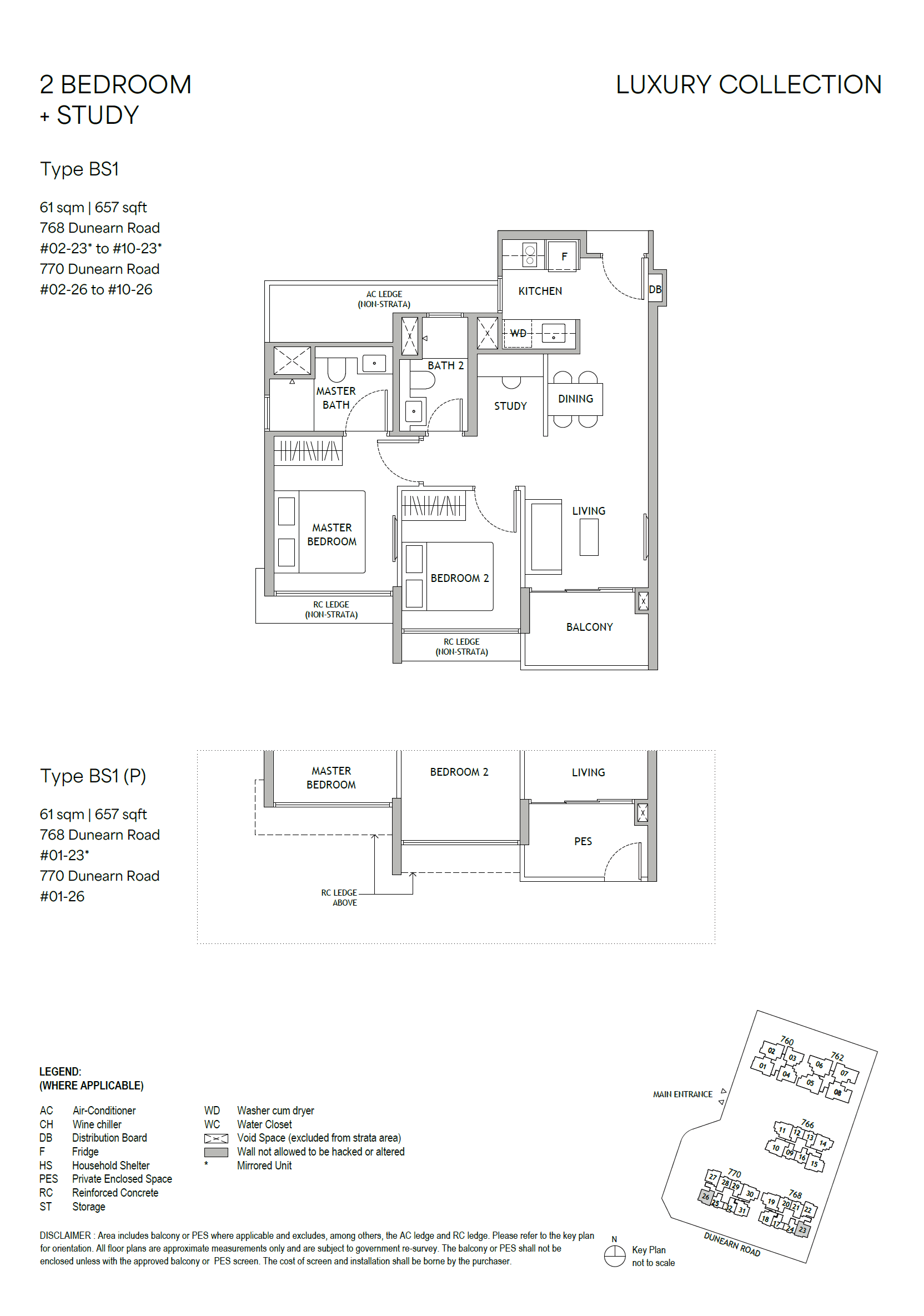 Dunearn House . 2 Bedroom + Study BS1