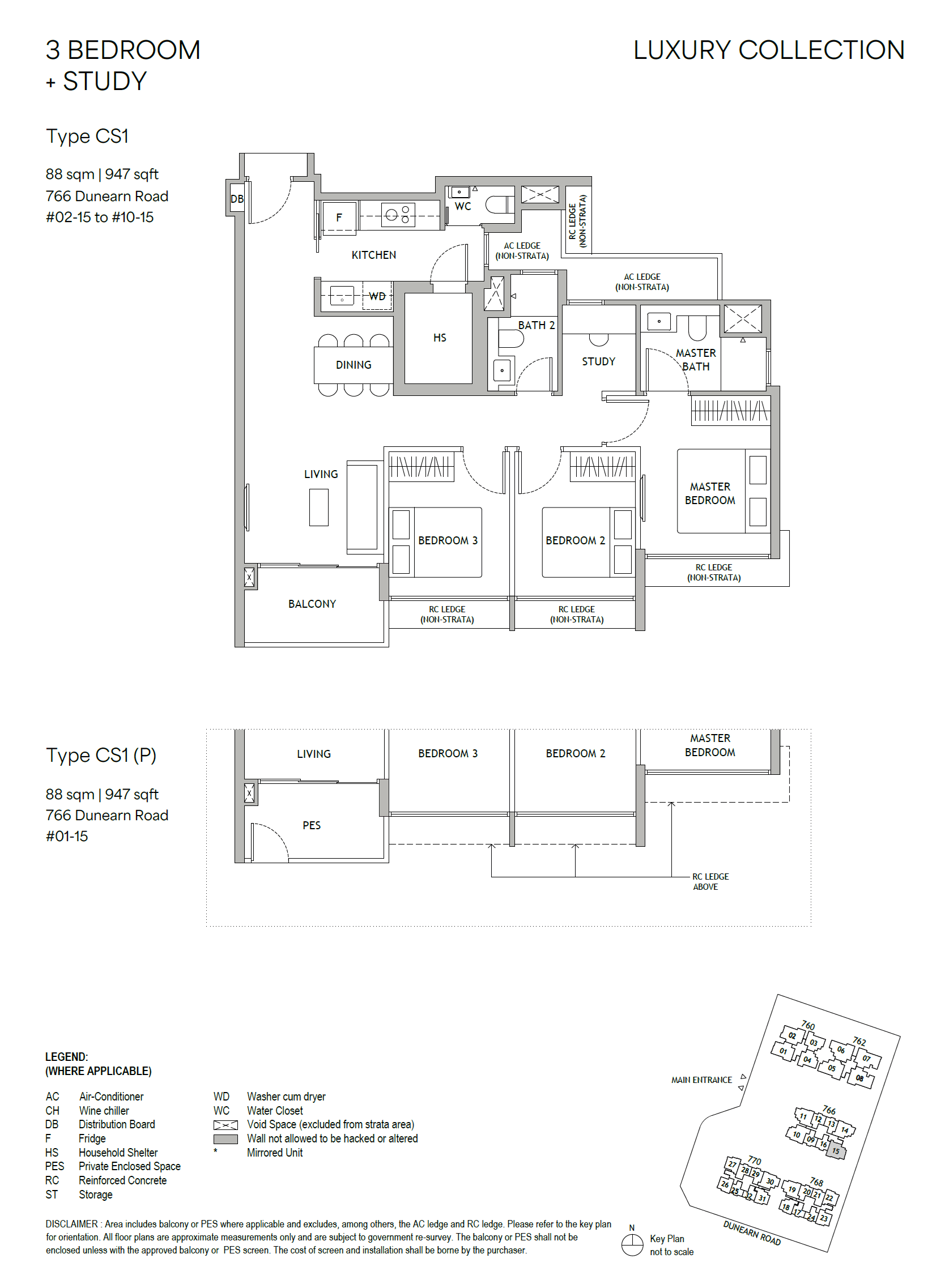 Dunearn House . 3 Bedroom + Study CS1