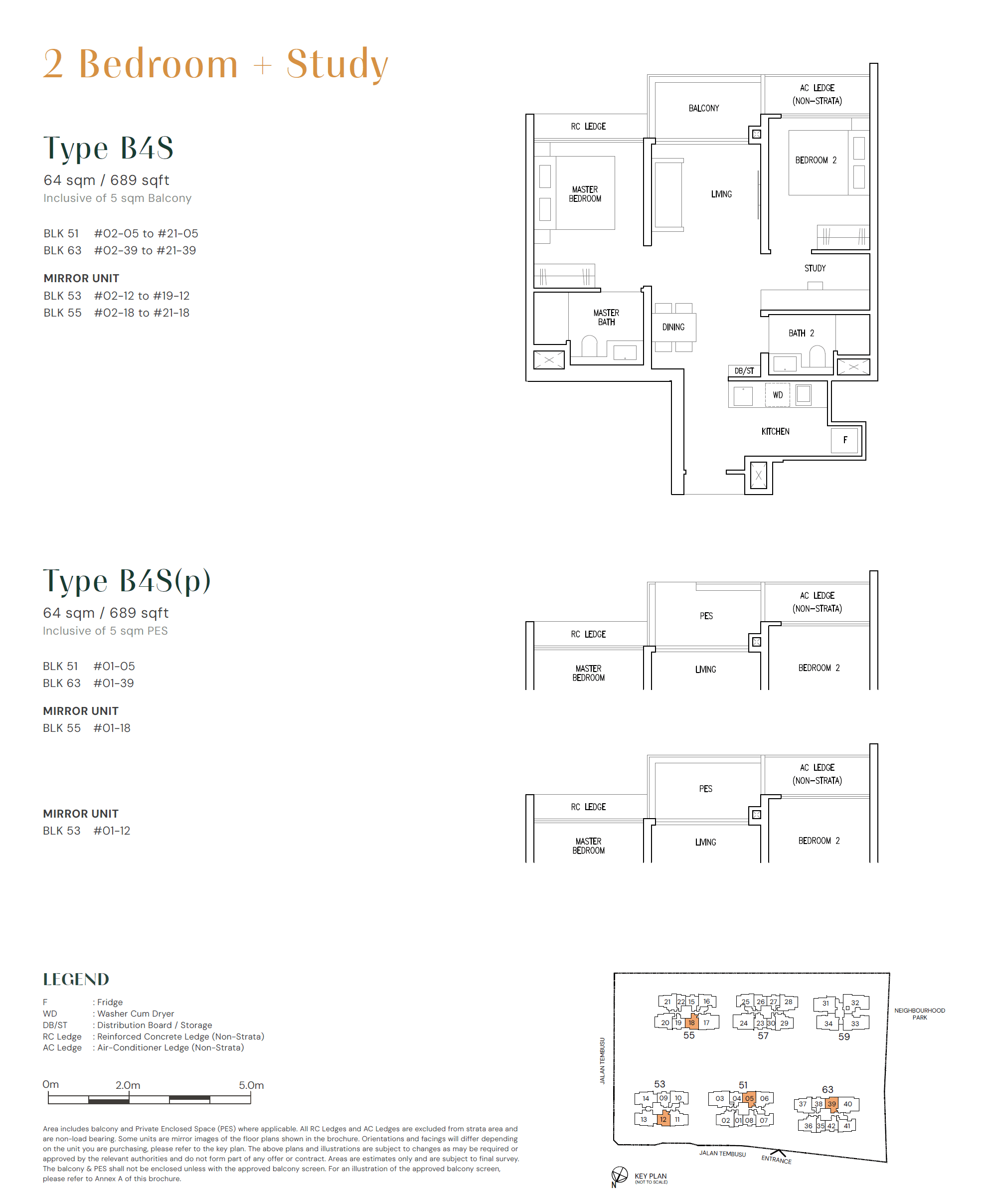 Emerald of Katong 嘉乐轩 2 Bedroom + Study B4S(p)