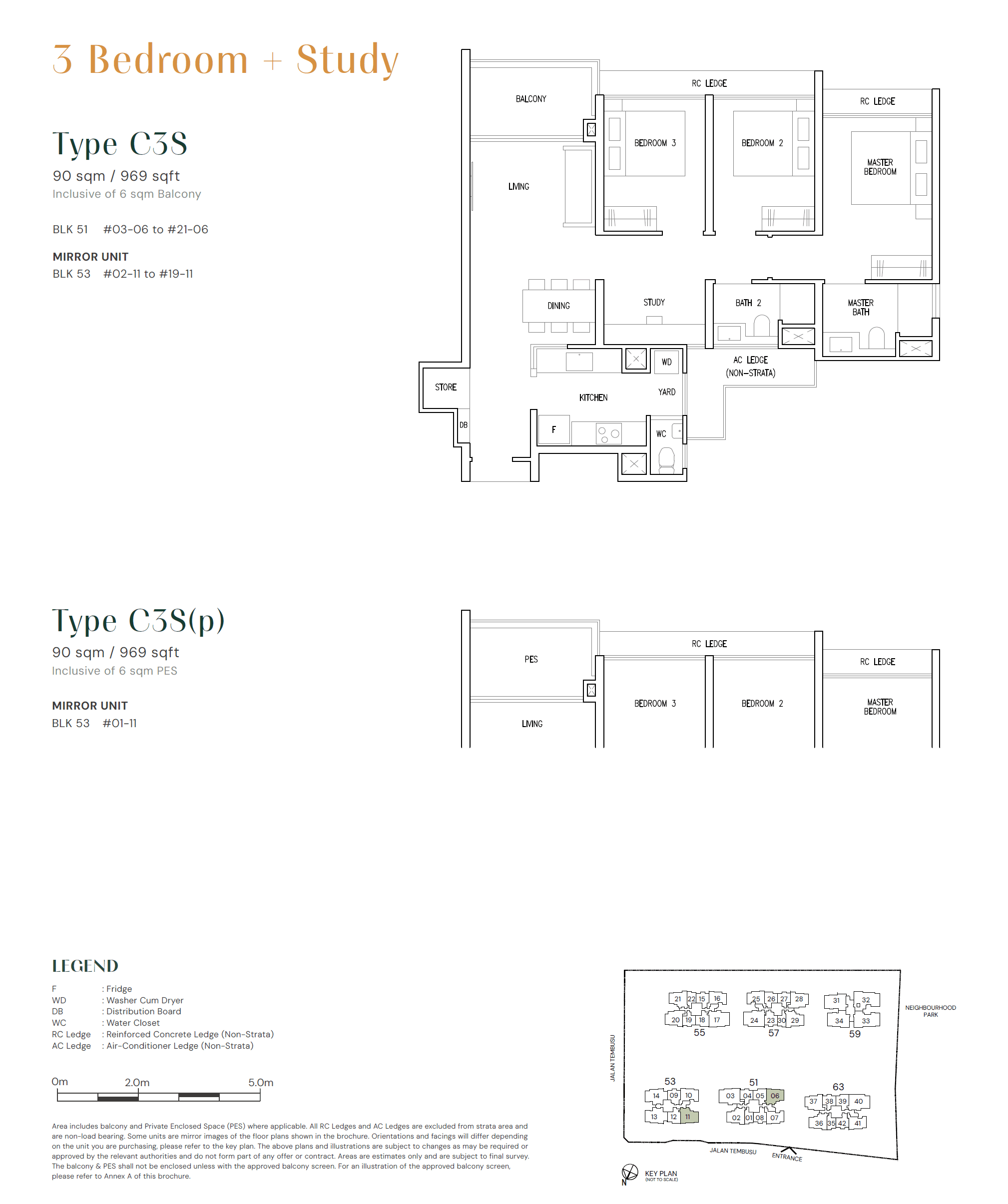 Emerald of Katong 嘉乐轩 3 Bedroom + Study C3S