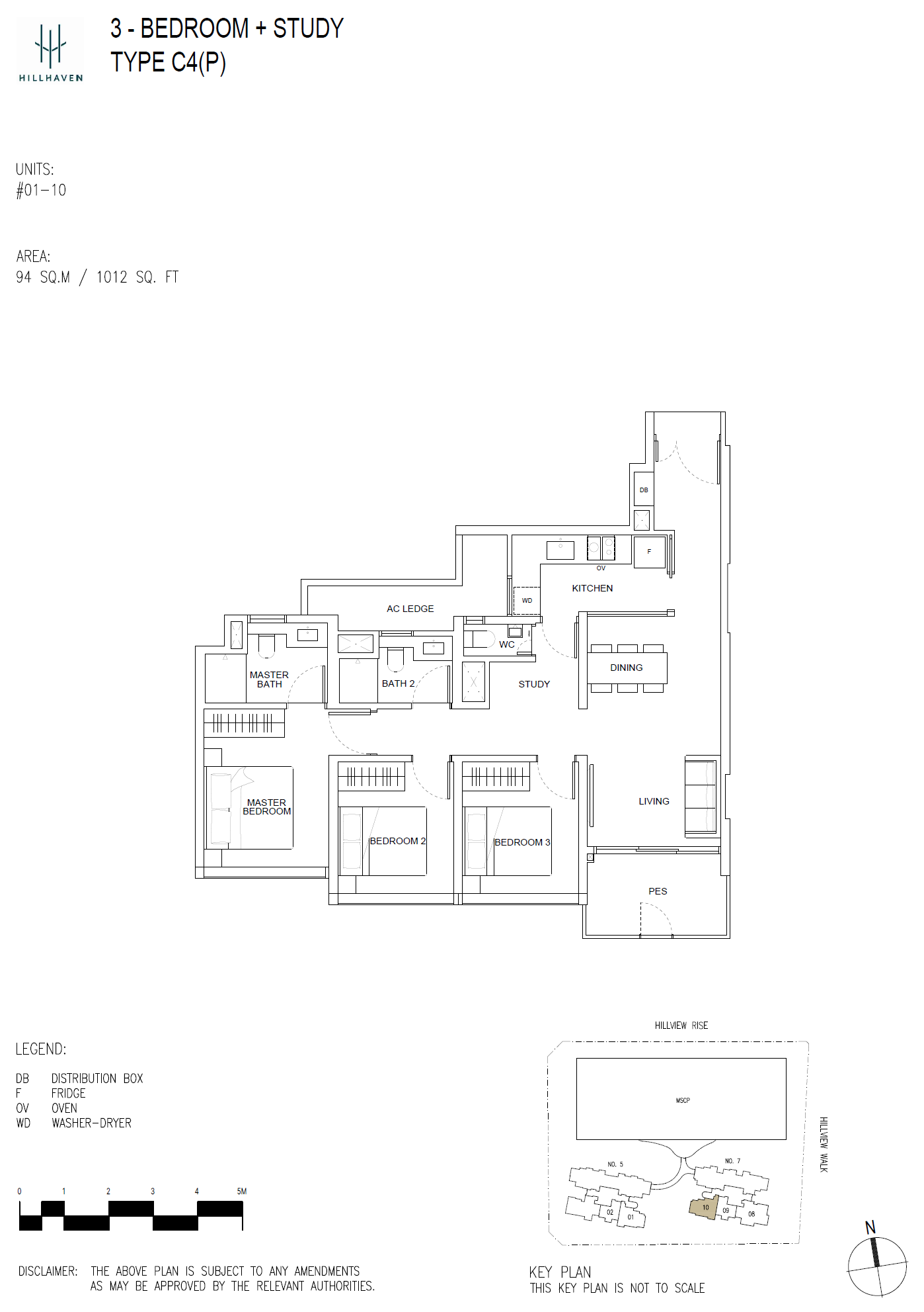 Hillhaven 3 Bedroom + Study C4(P)