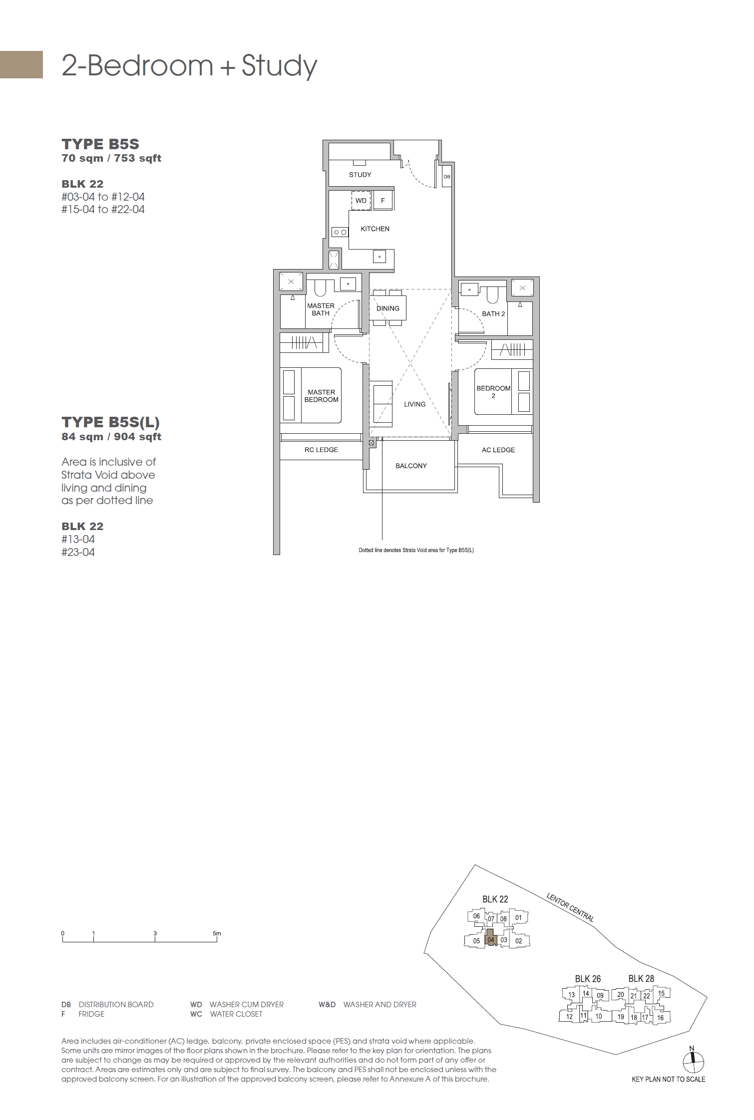 Hillock Green 悦翠轩 2 Bedroom + Study B5S(L)