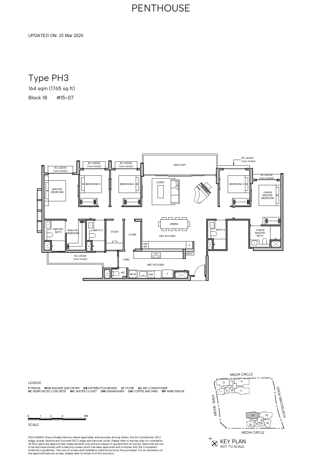 Hudson Place Residences 5BR + Study PH3