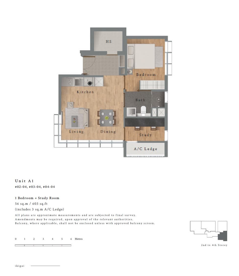 IKIGAI 1 Bedroom + Study A1