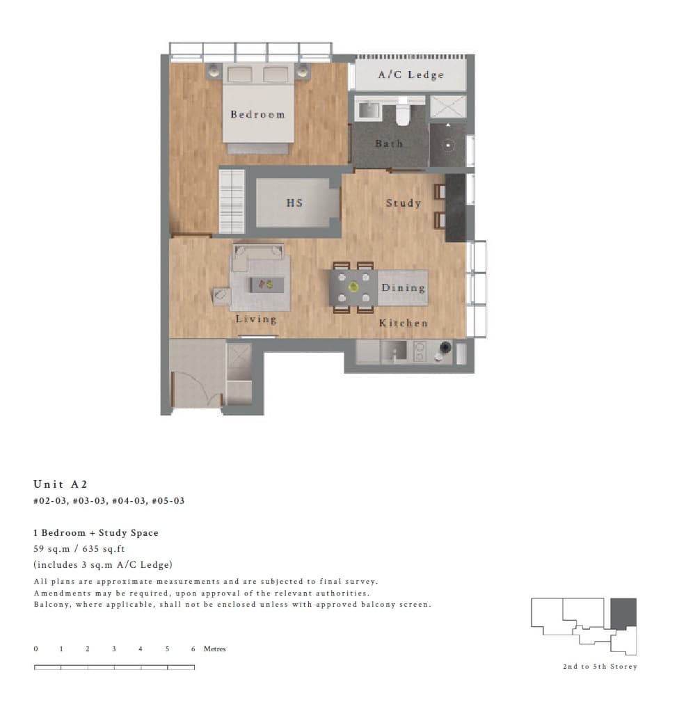 IKIGAI 1 Bedroom + Study A2