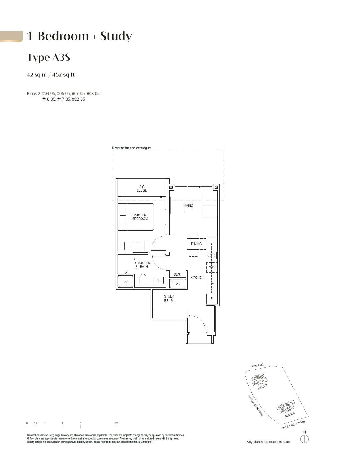 Irwell Hill Residences 1BR + Study A3S