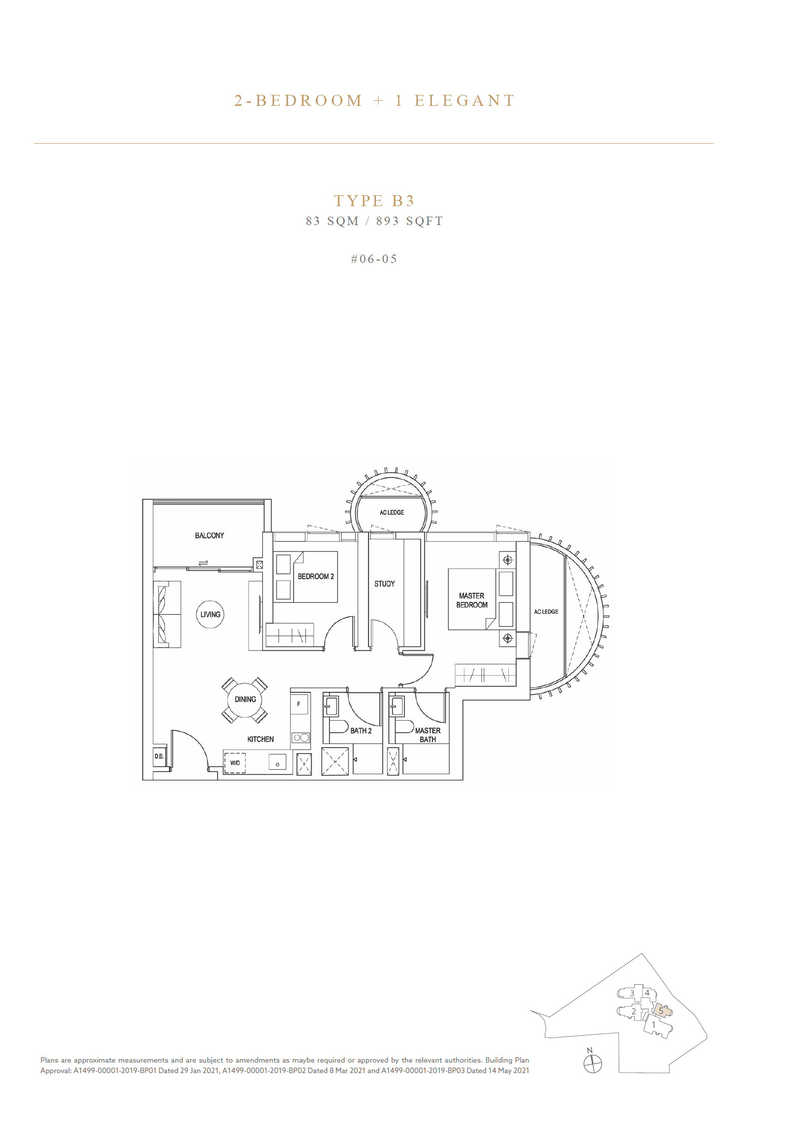 Klimt Cairnhill 康邻豪庭 2BR + Study B3