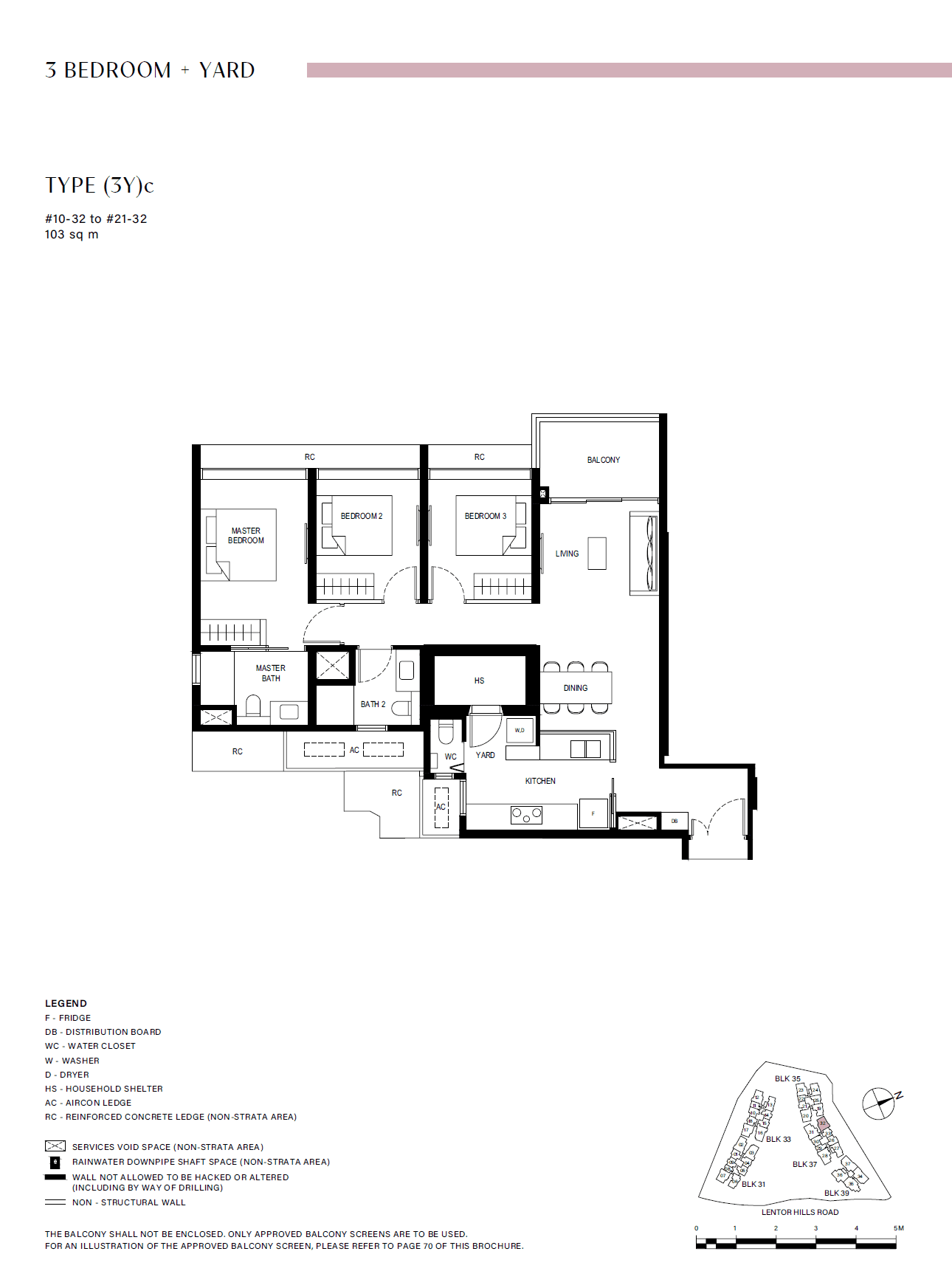 Lentor Hills Residences 3 Bedroom + Yard (3Y)c