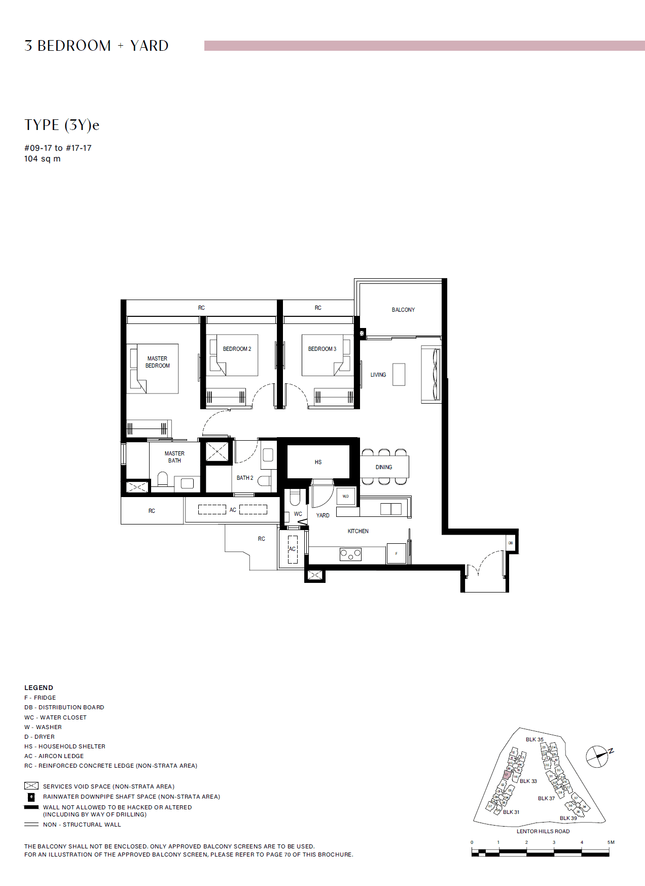 Lentor Hills Residences 3 Bedroom + Yard (3Y)e