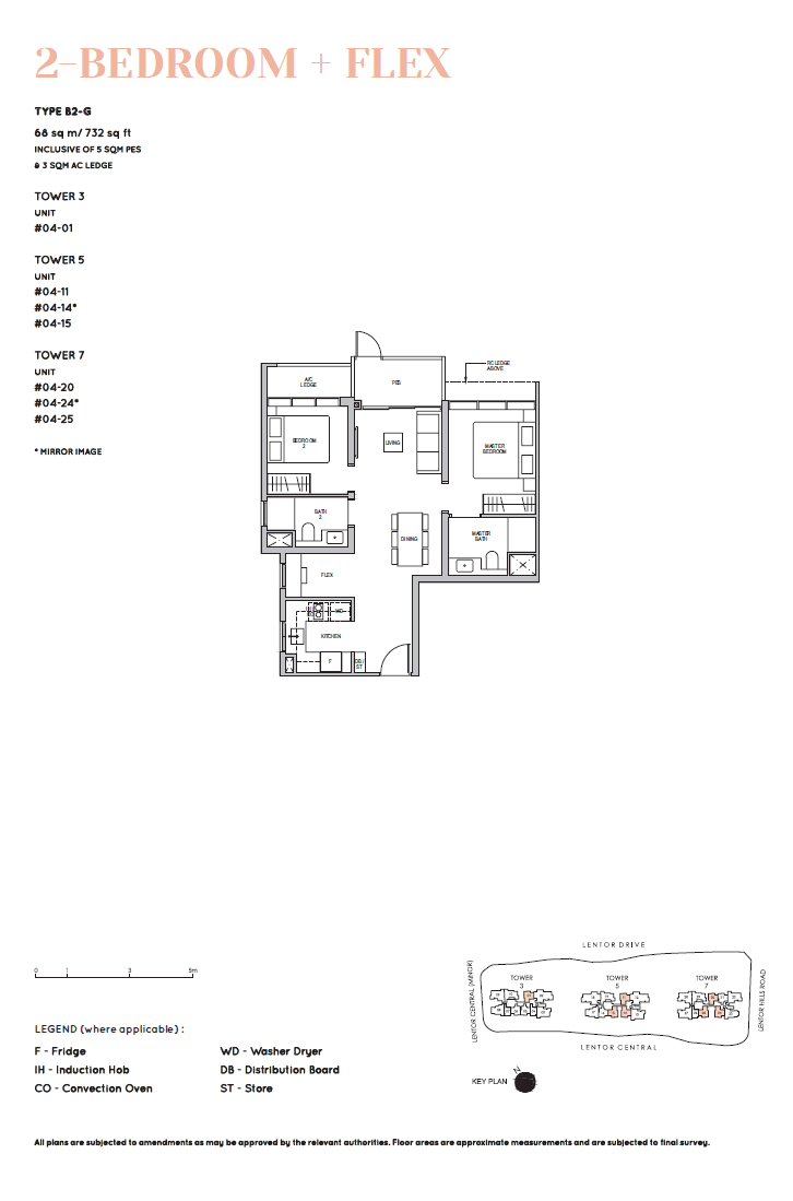 Lentor Modern 曲水伦庭 2 Bedroom + Flex B2-G