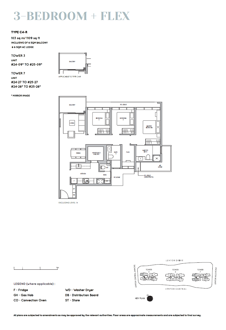 Lentor Modern 曲水伦庭 3 Bedroom + Flex C4-R