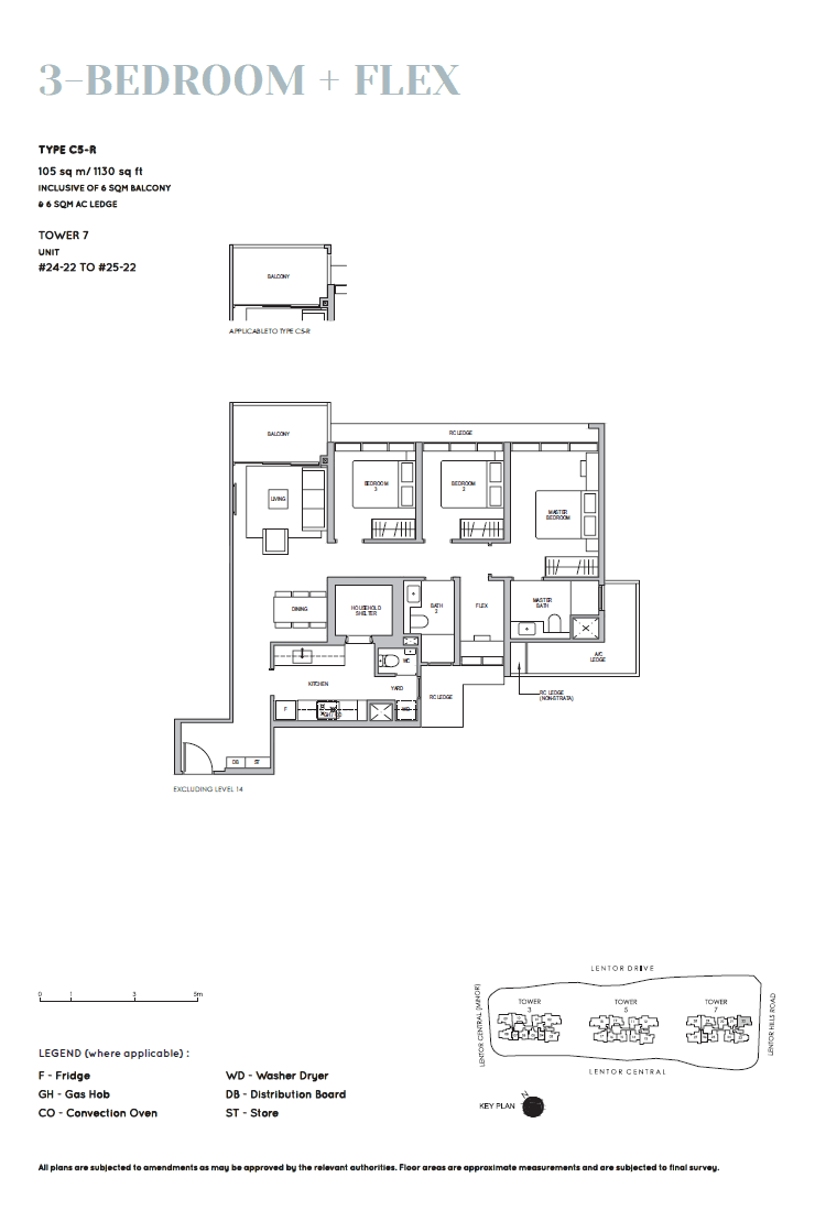 Lentor Modern 曲水伦庭 3 Bedroom + Flex C5-R