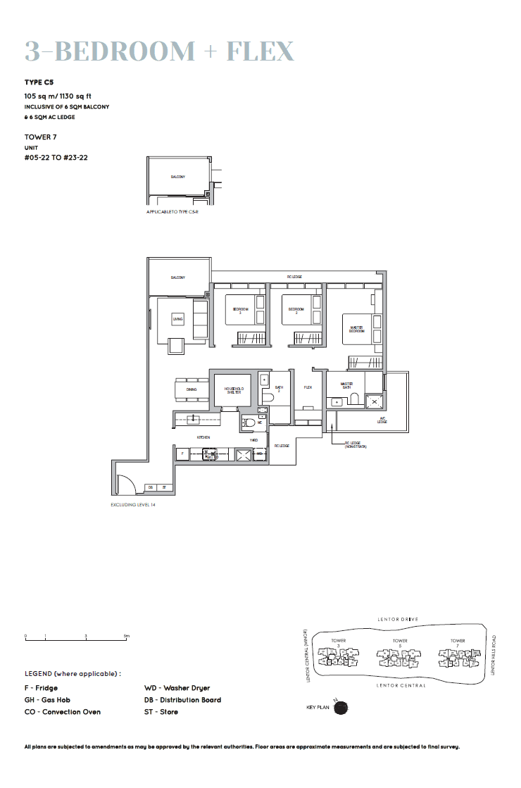 Lentor Modern 曲水伦庭 3 Bedroom + Flex C5