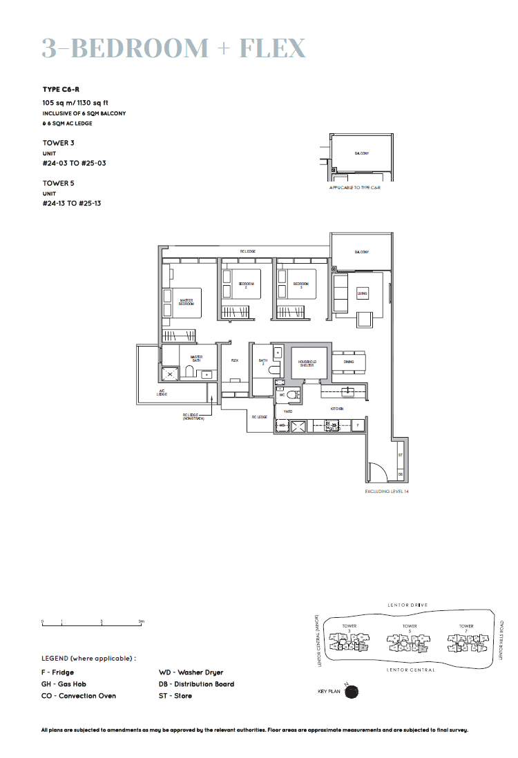 Lentor Modern 曲水伦庭 3 Bedroom + Flex C6-R