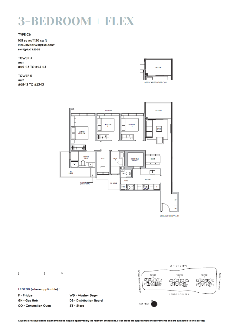 Lentor Modern 曲水伦庭 3 Bedroom + Flex C6