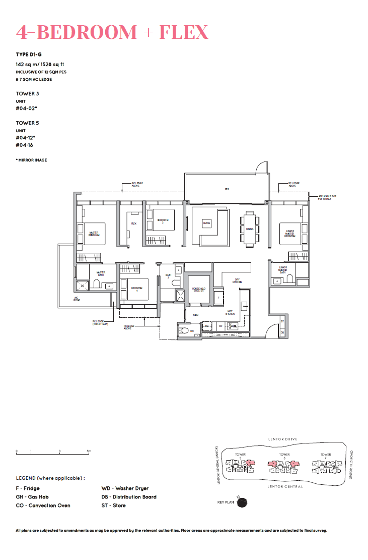 Lentor Modern 曲水伦庭 4 Bedroom + Flex D1-G