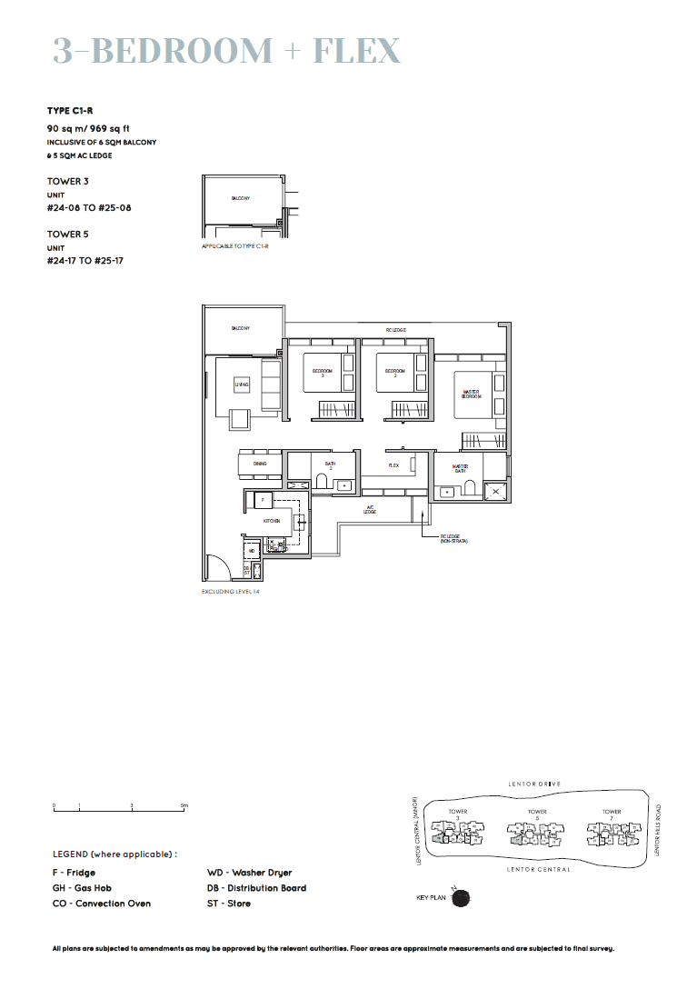 Lentor Modern 3 Bedroom + Flex C1-R