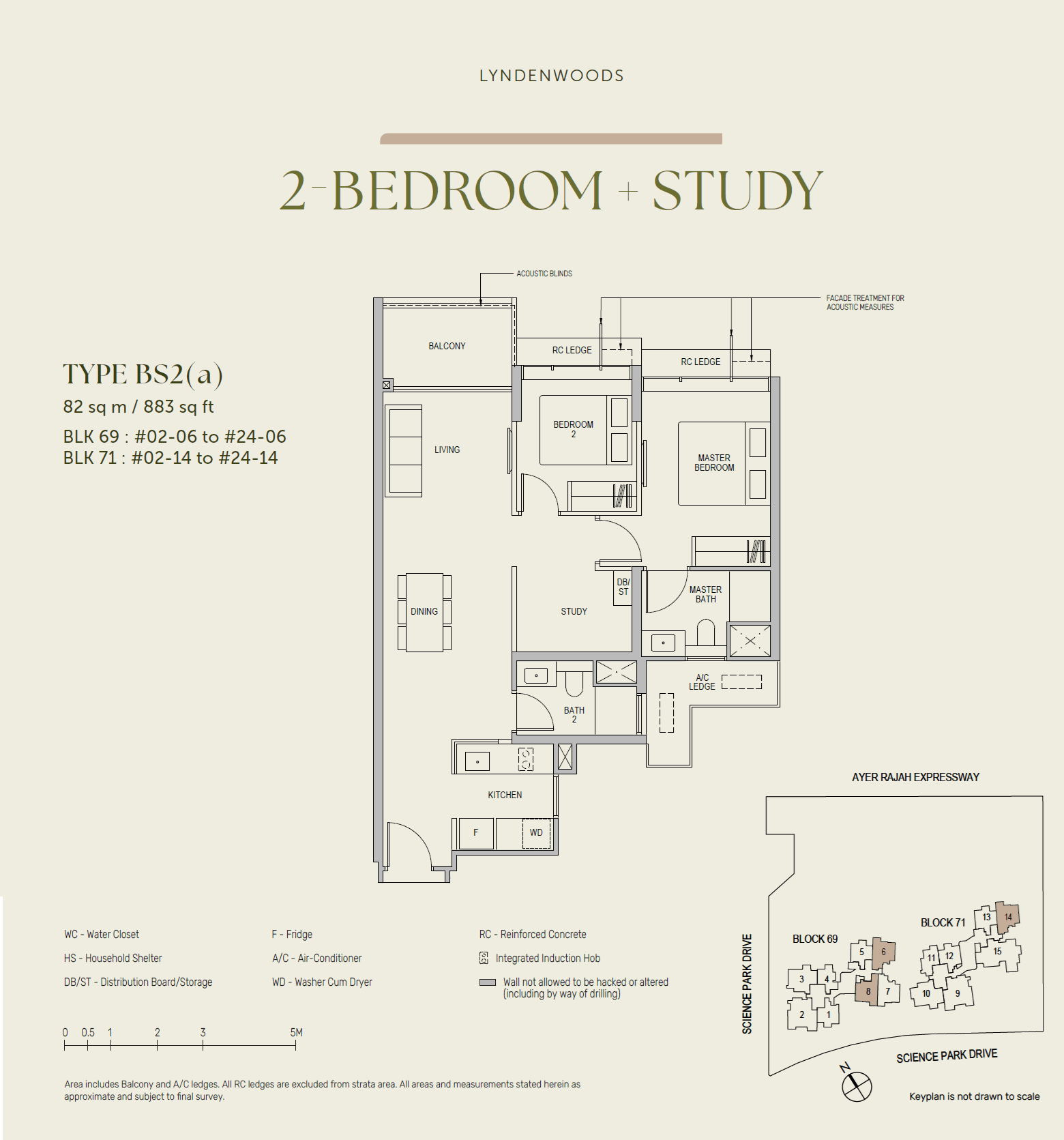 LyndenWoods 风之林 2 Bedroom + Study BS2(a)
