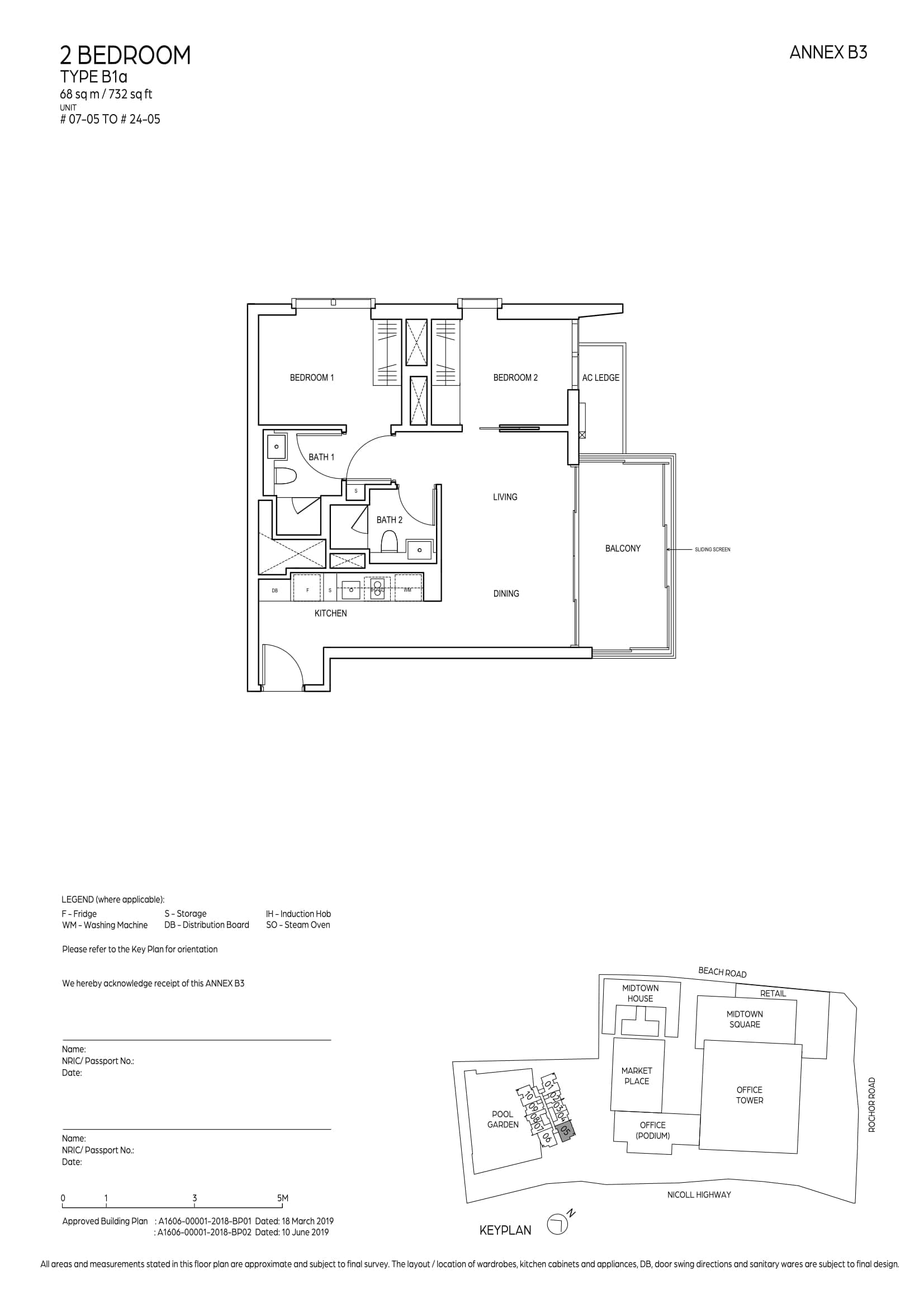Midtown Bay 滨海名汇 2 Bedroom B1a