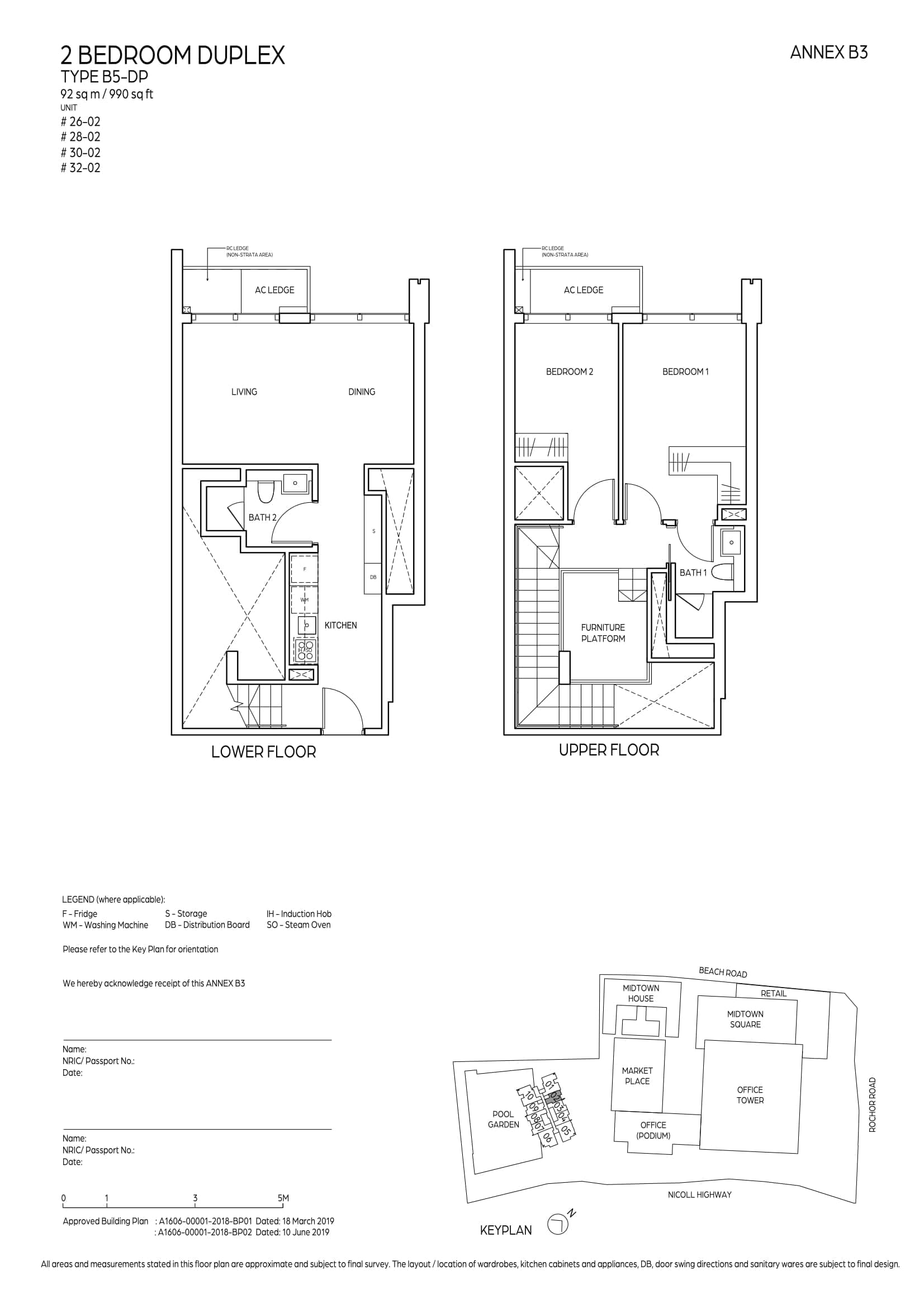 Midtown Bay 滨海名汇 2 Bedroom Duplex B5-DP