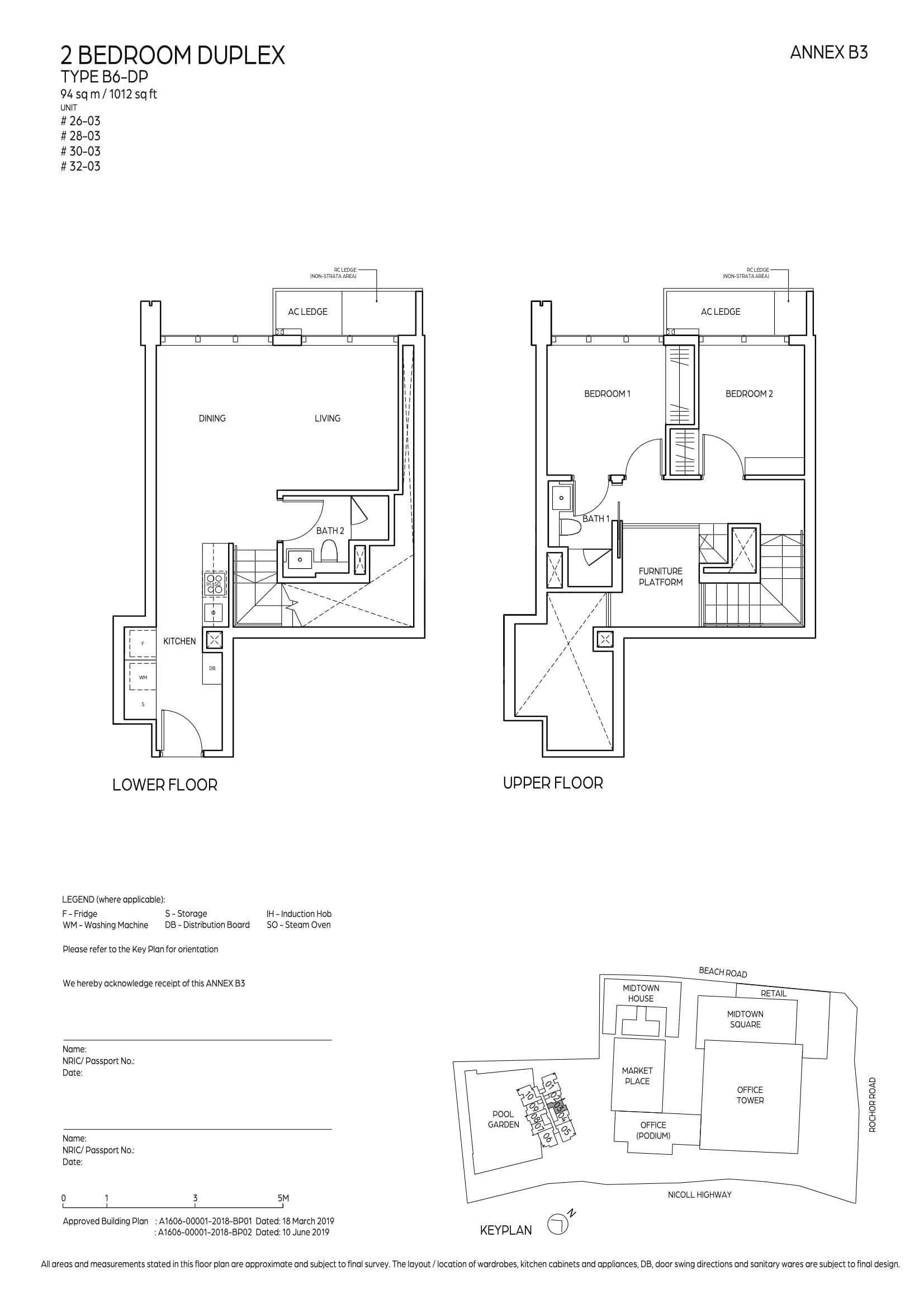 Midtown Bay 滨海名汇 2 Bedroom Duplex B6-DP