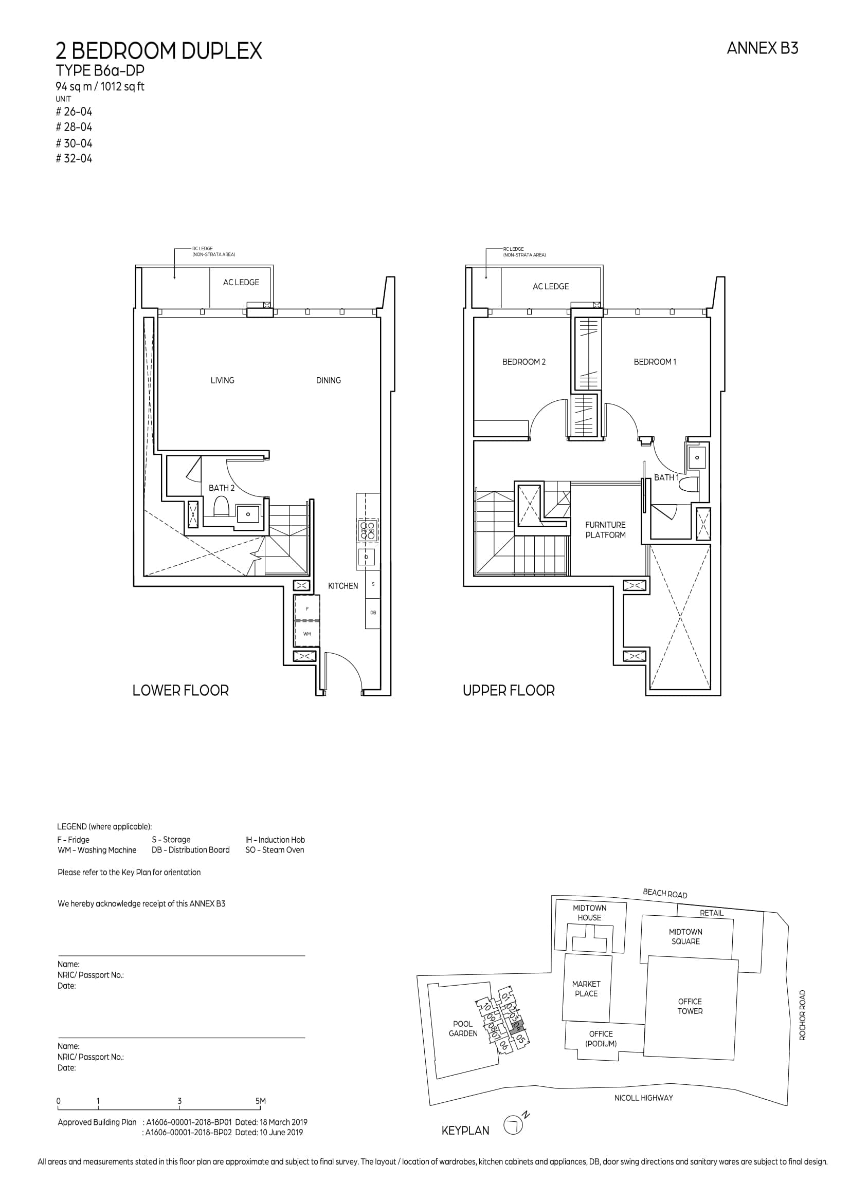 Midtown Bay 滨海名汇 2 Bedroom Duplex B6a-DP