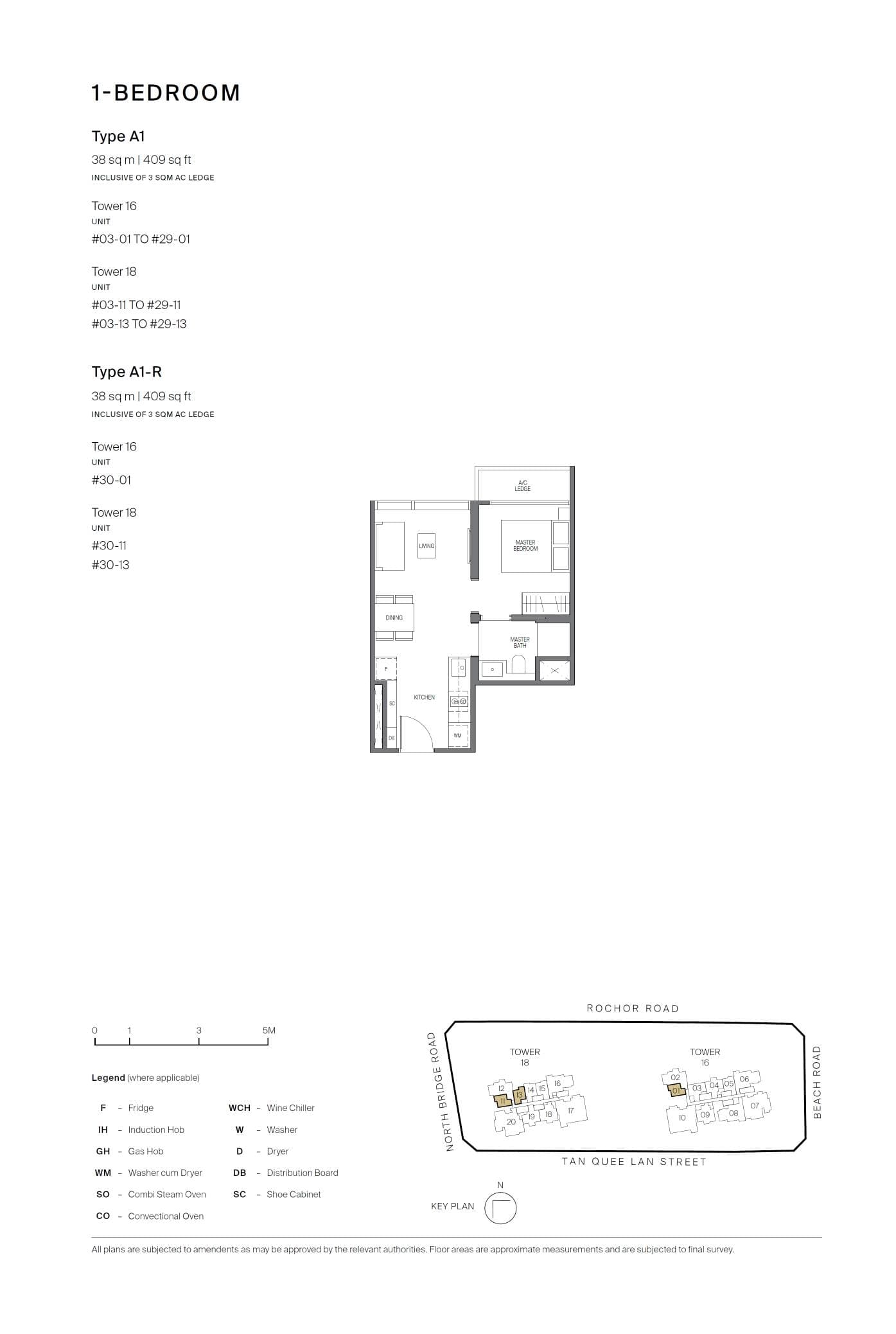 Midtown Modern 名汇庭苑 1 Bedroom A1-R