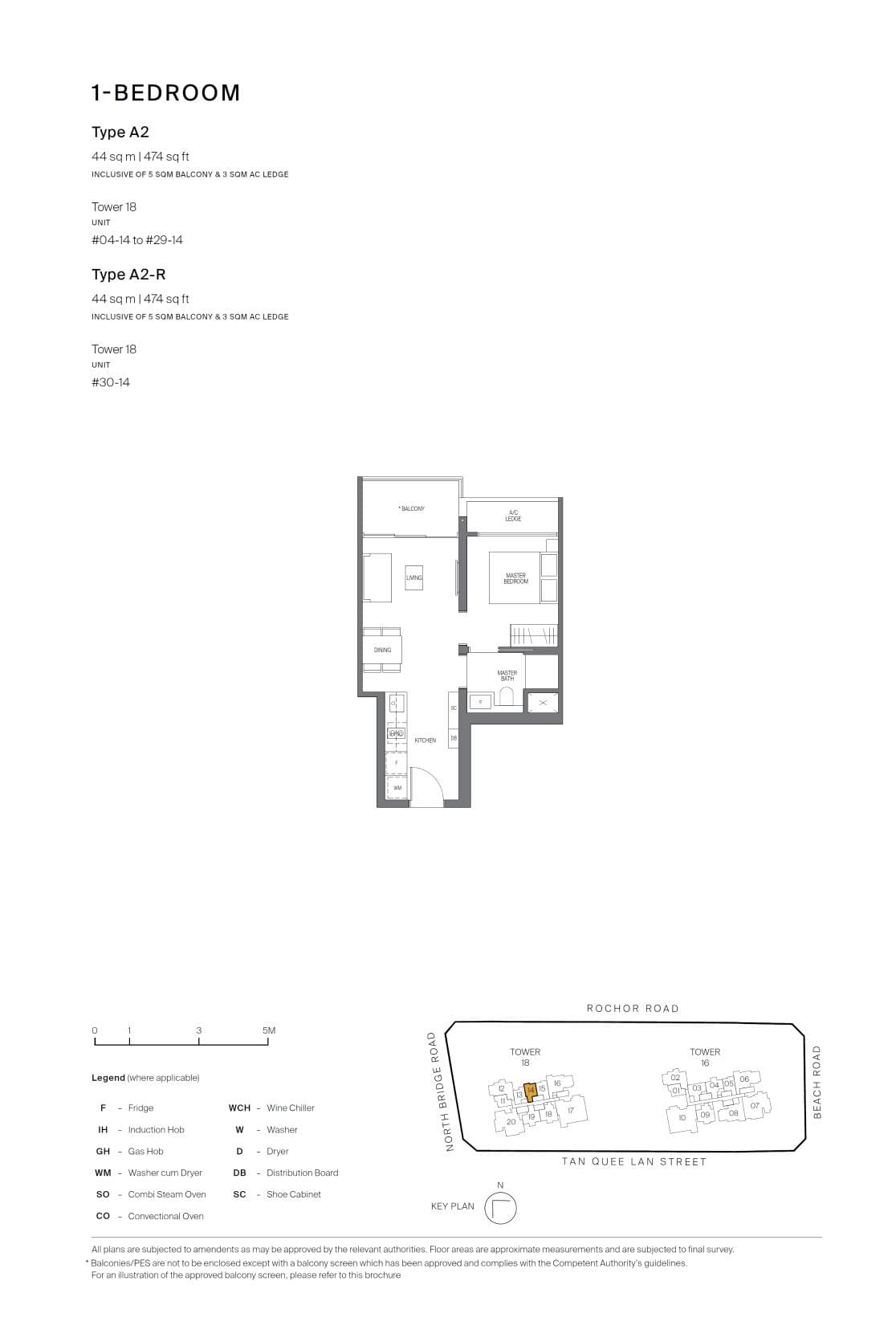 Midtown Modern 名汇庭苑 1 Bedroom A2-R