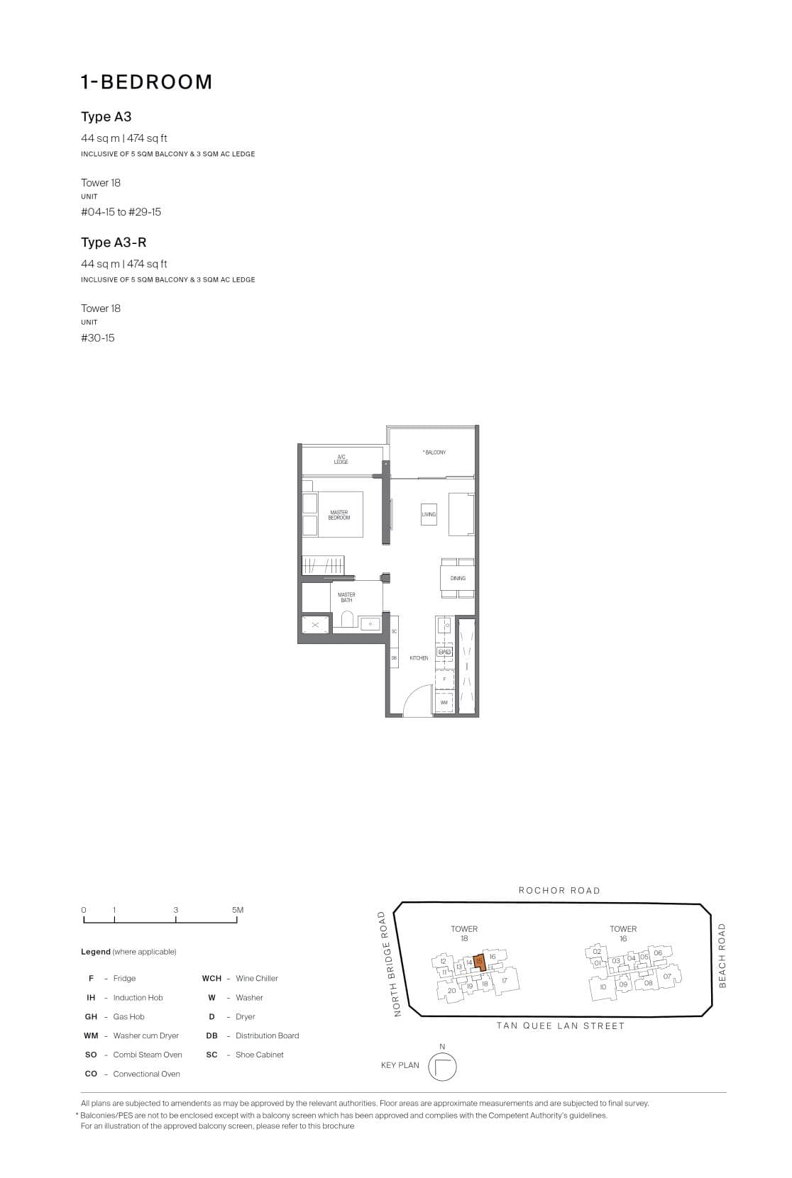 Midtown Modern 名汇庭苑 1 Bedroom A3-R