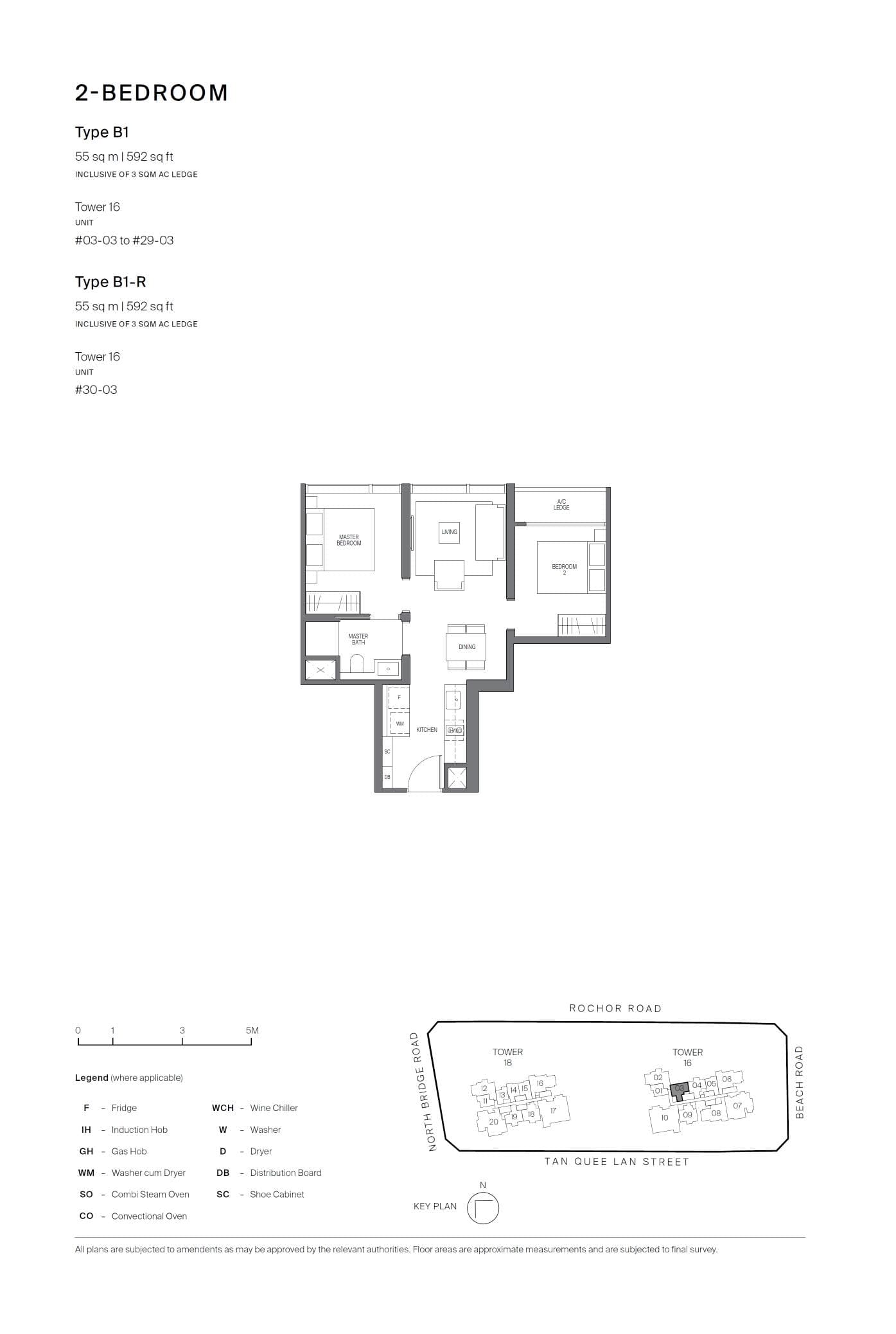 Midtown Modern 名汇庭苑 2 Bedroom B1-R