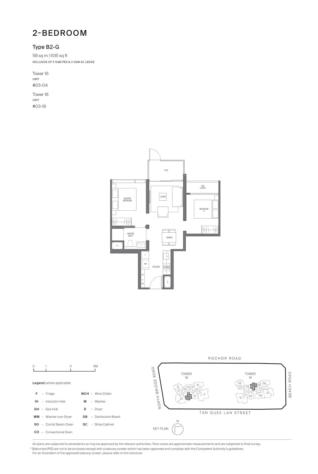 Midtown Modern 名汇庭苑 2 Bedroom B2-G