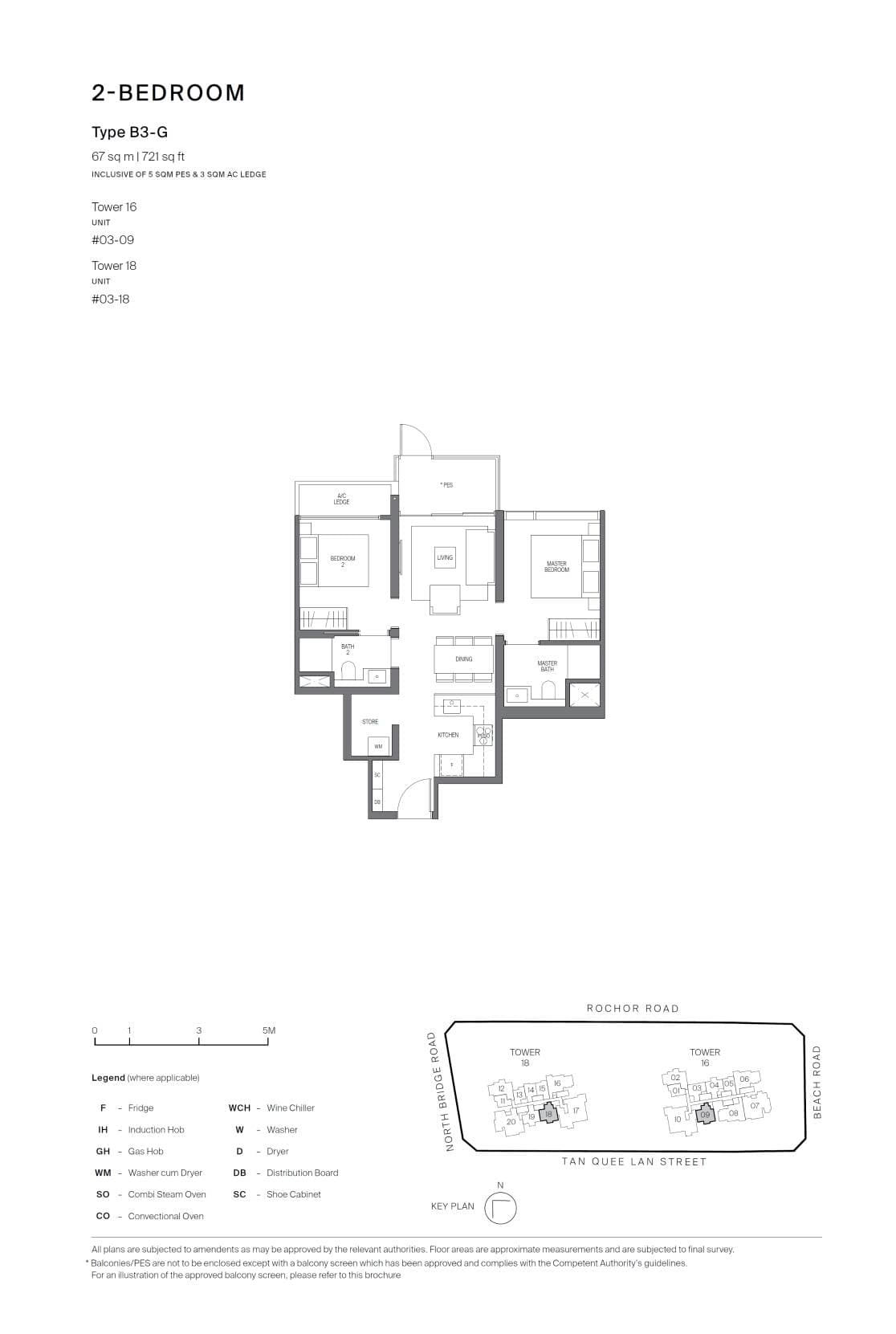 Midtown Modern 名汇庭苑 2 Bedroom B3-G