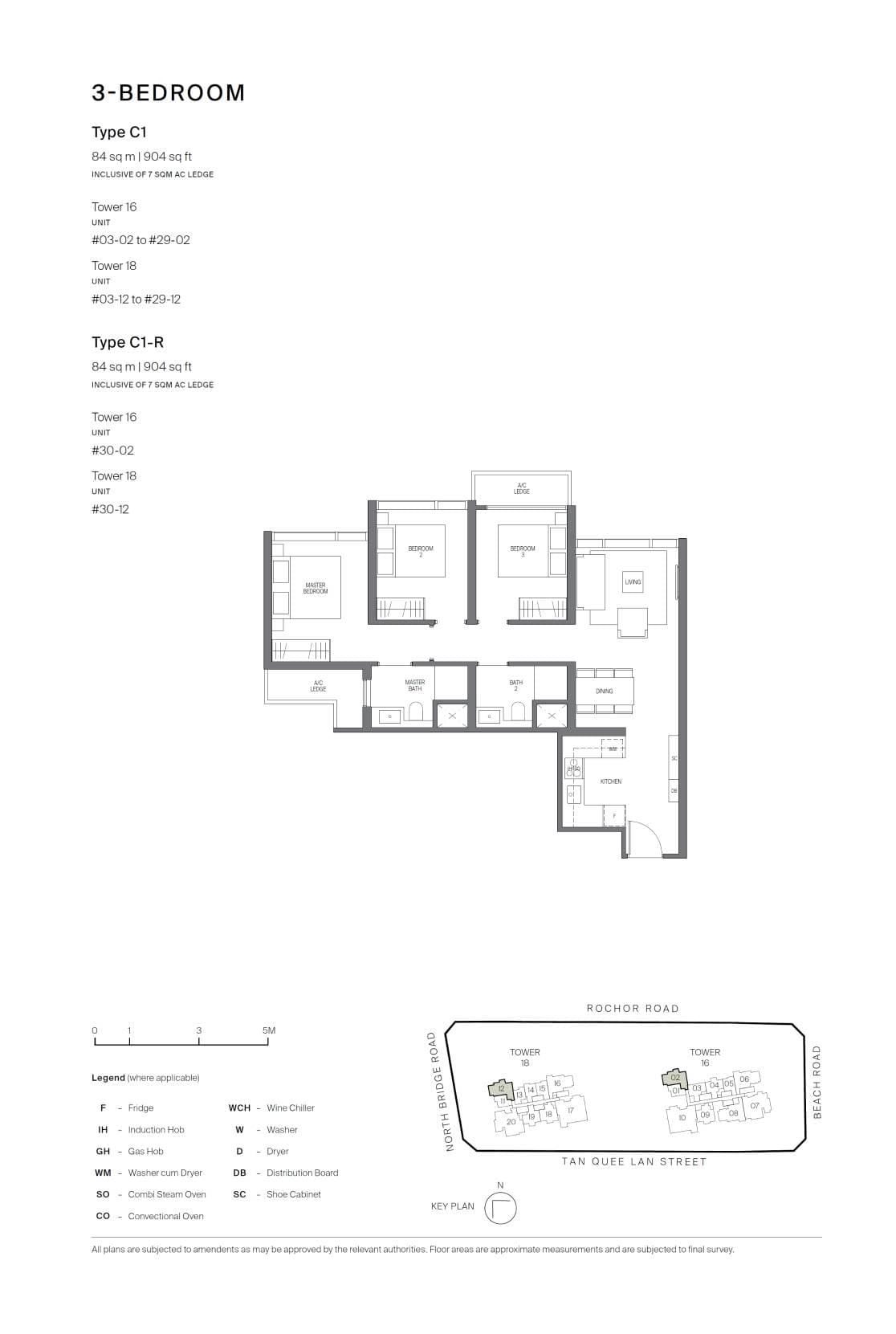 Midtown Modern 名汇庭苑 3 Bedroom C1-R