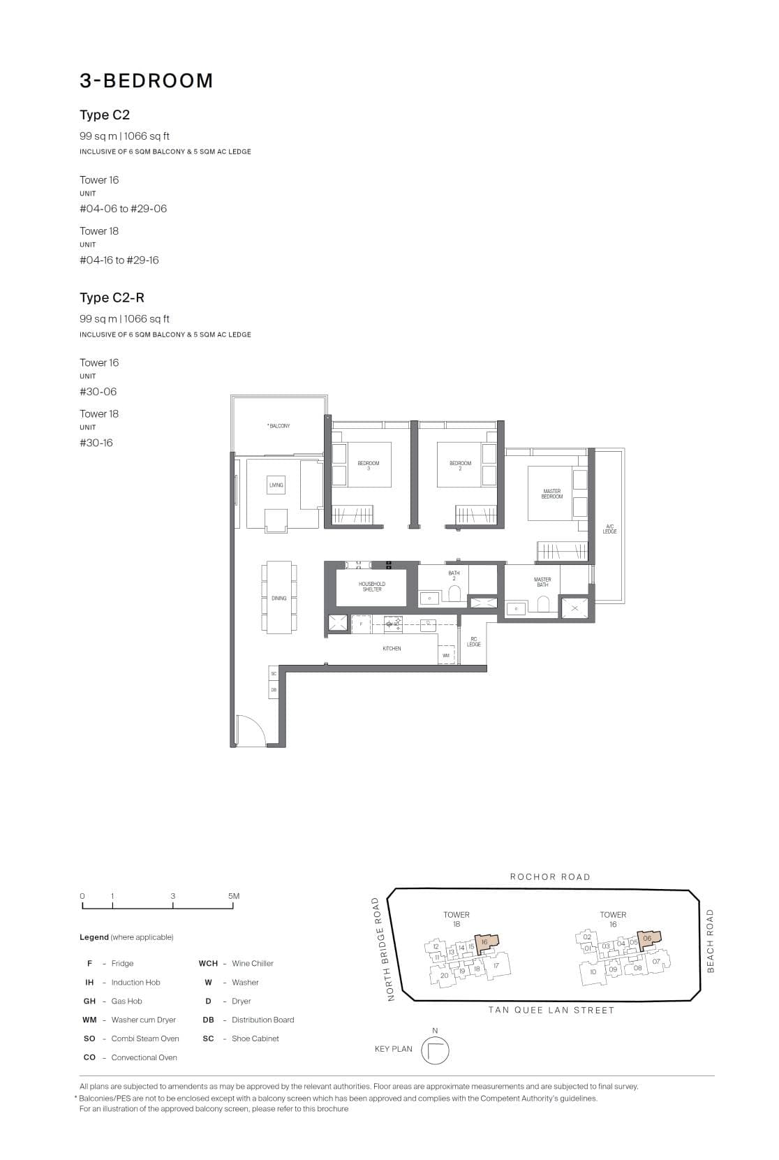 Midtown Modern 名汇庭苑 3 Bedroom C2-R