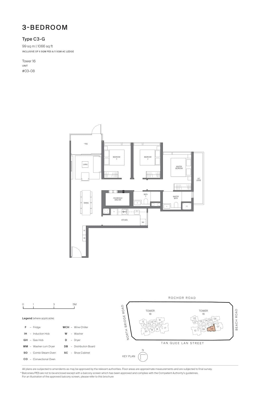 Midtown Modern 名汇庭苑 3 Bedroom C3-G