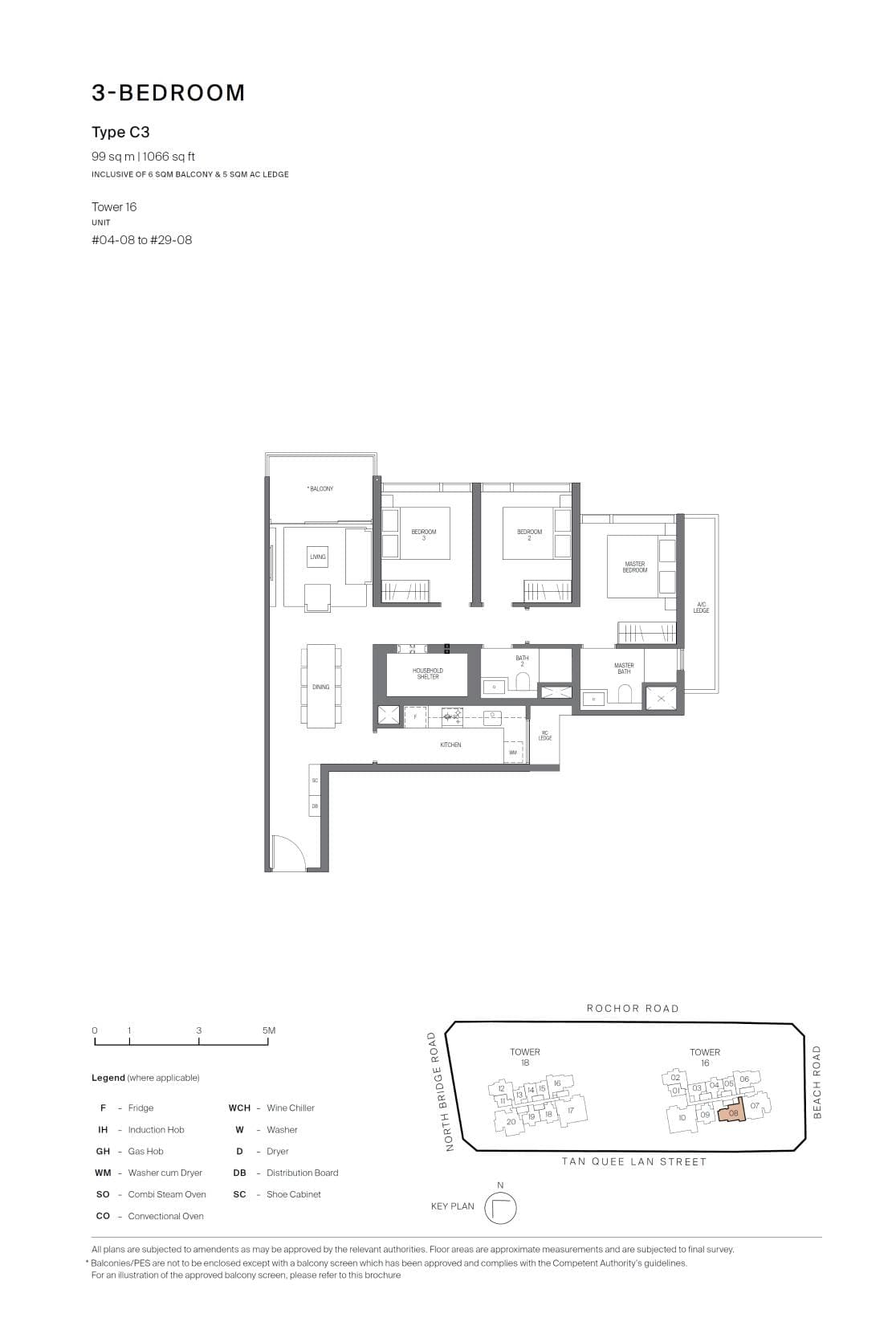 Midtown Modern 名汇庭苑 3 Bedroom C3
