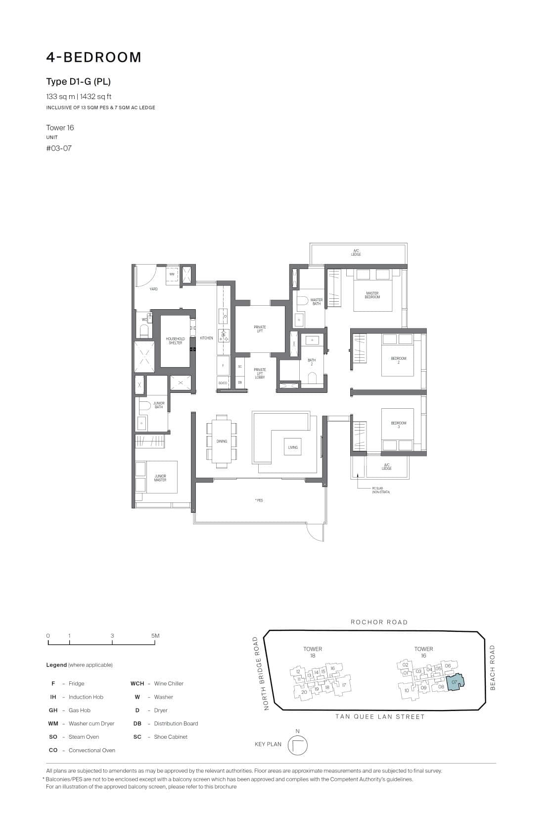 Midtown Modern 名汇庭苑 4 Bedroom D1-G (PL)