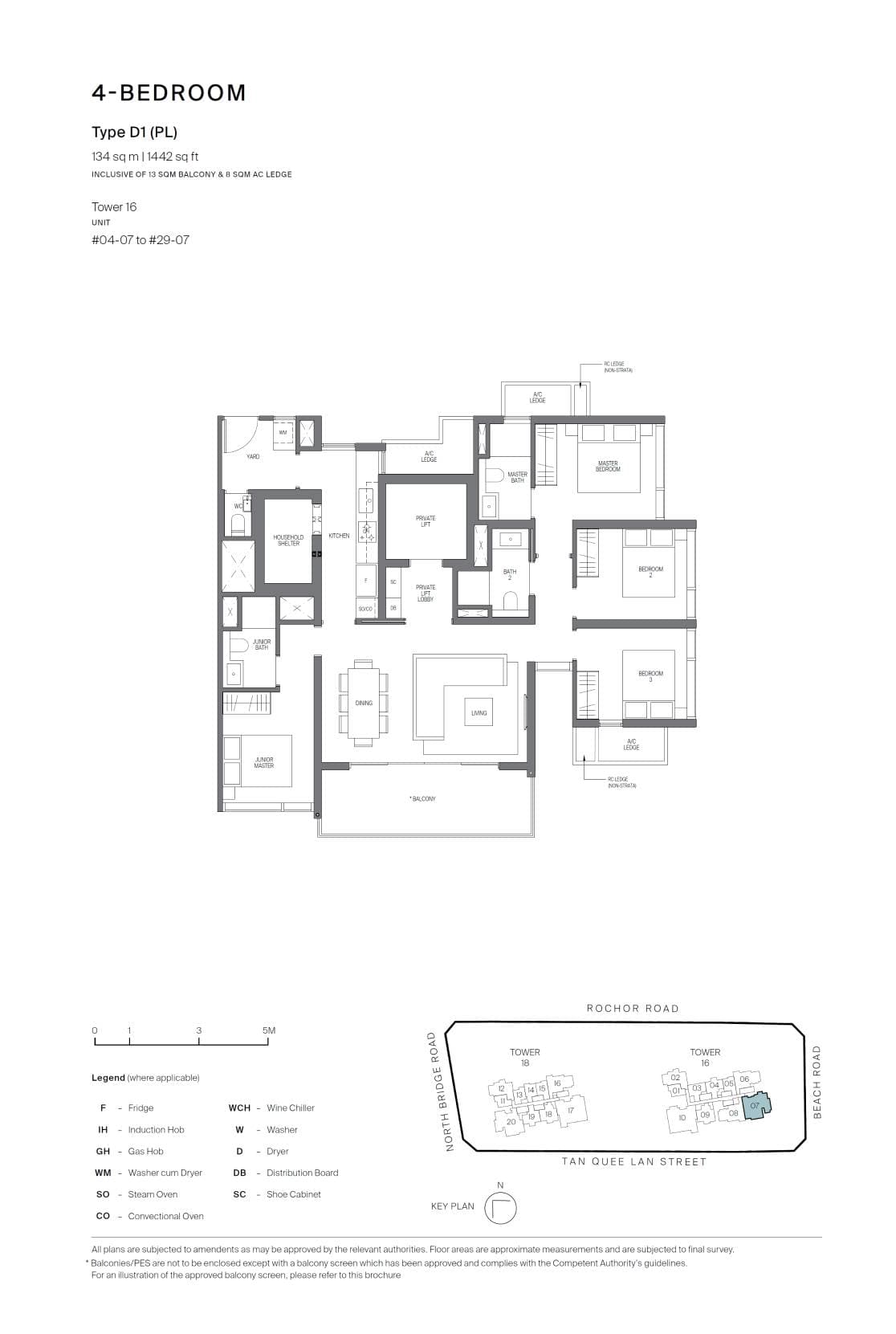 Midtown Modern 名汇庭苑 4 Bedroom D1 (PL)