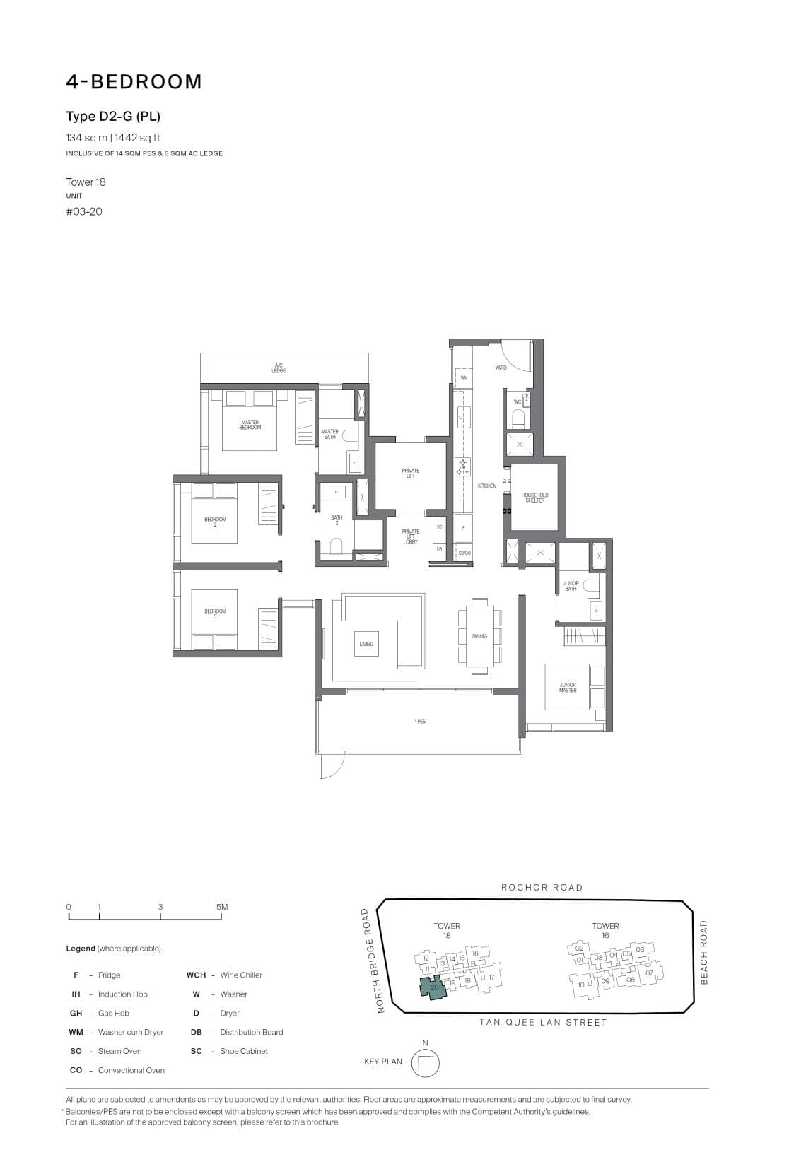 Midtown Modern 名汇庭苑 4 Bedroom D2-G (PL)