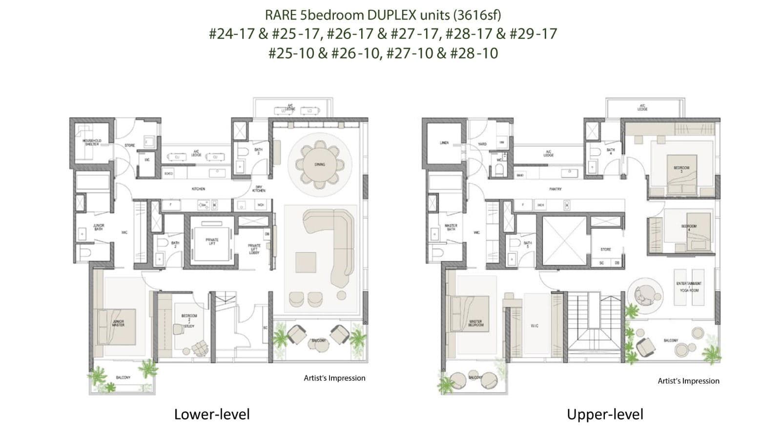 Midtown Modern 5 Bedroom Duplex 5BR-D