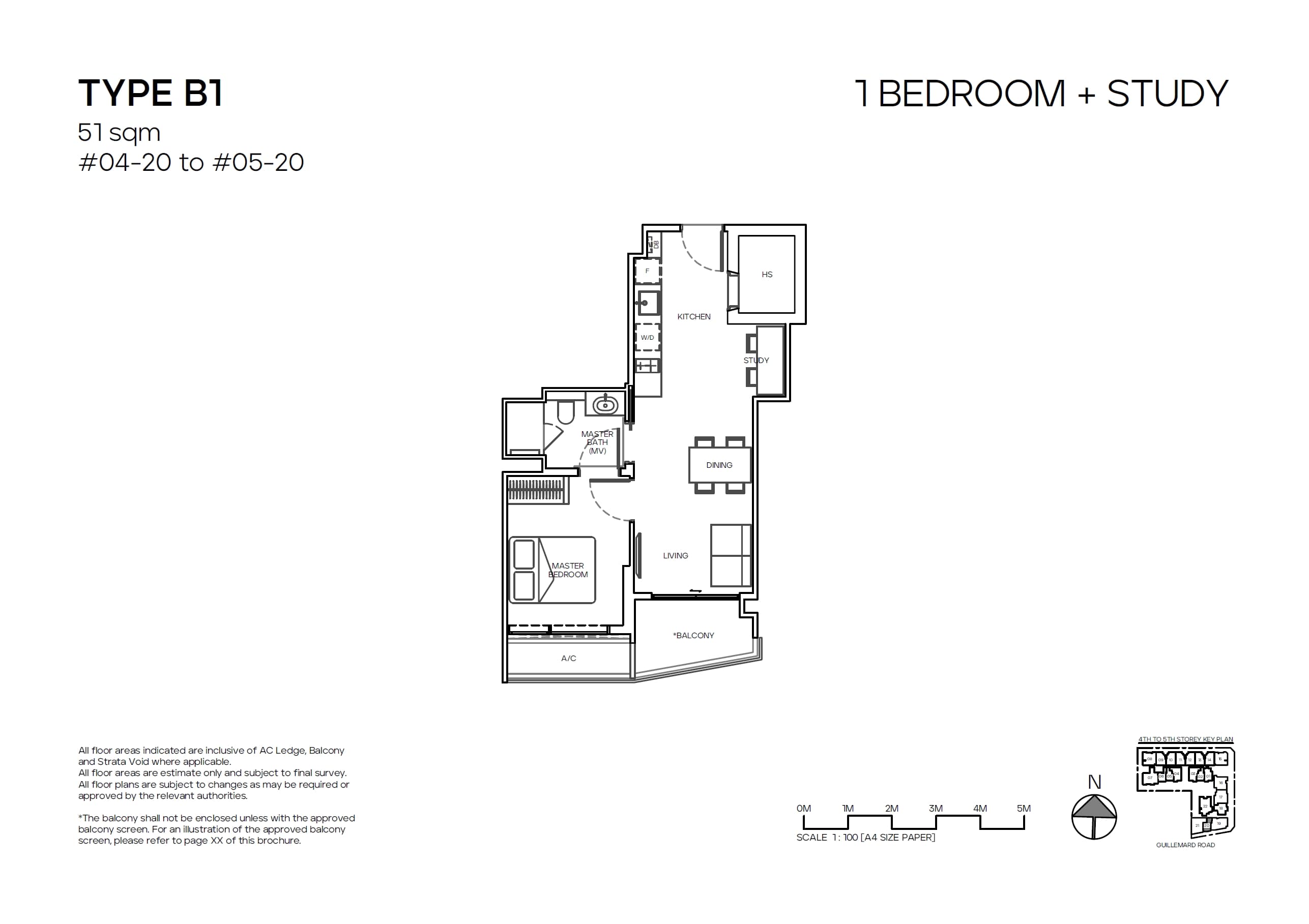 Mori 1 Bedroom + Study B1