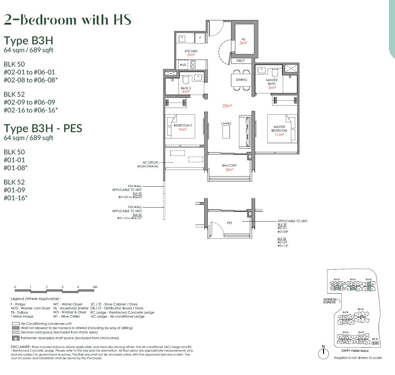 Narra Residences 翠岚轩 2 BEDROOM with HS B3H