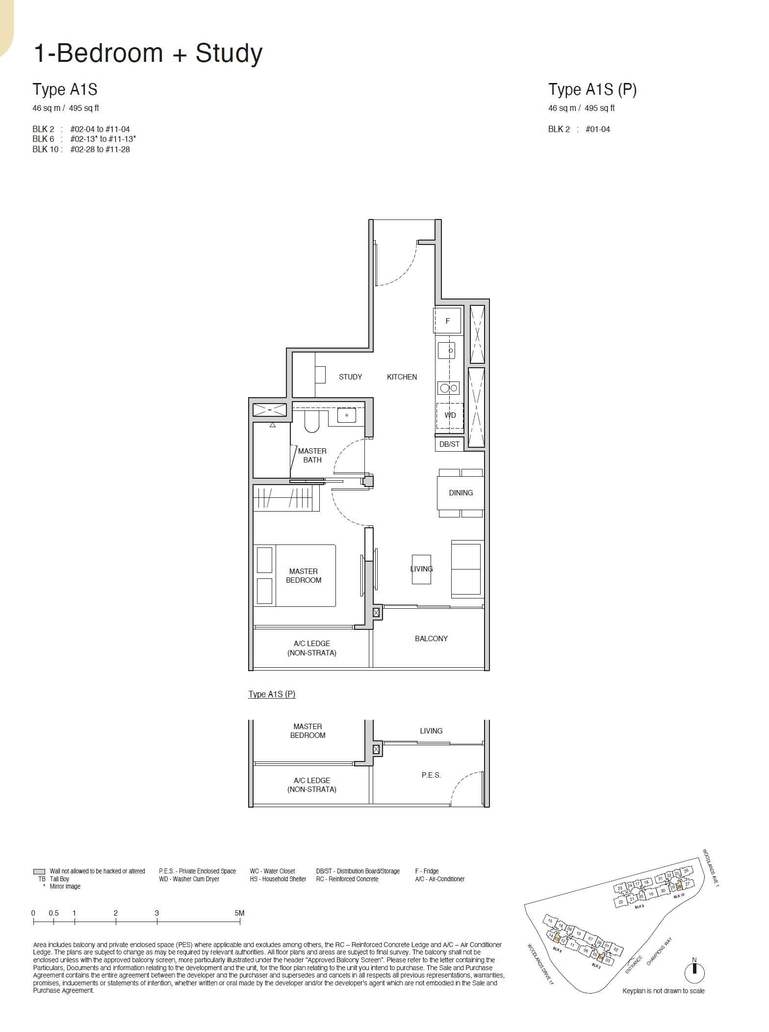 Norwood Grand 景林嘉园 1 BEDROOM + STUDY A1S(P)