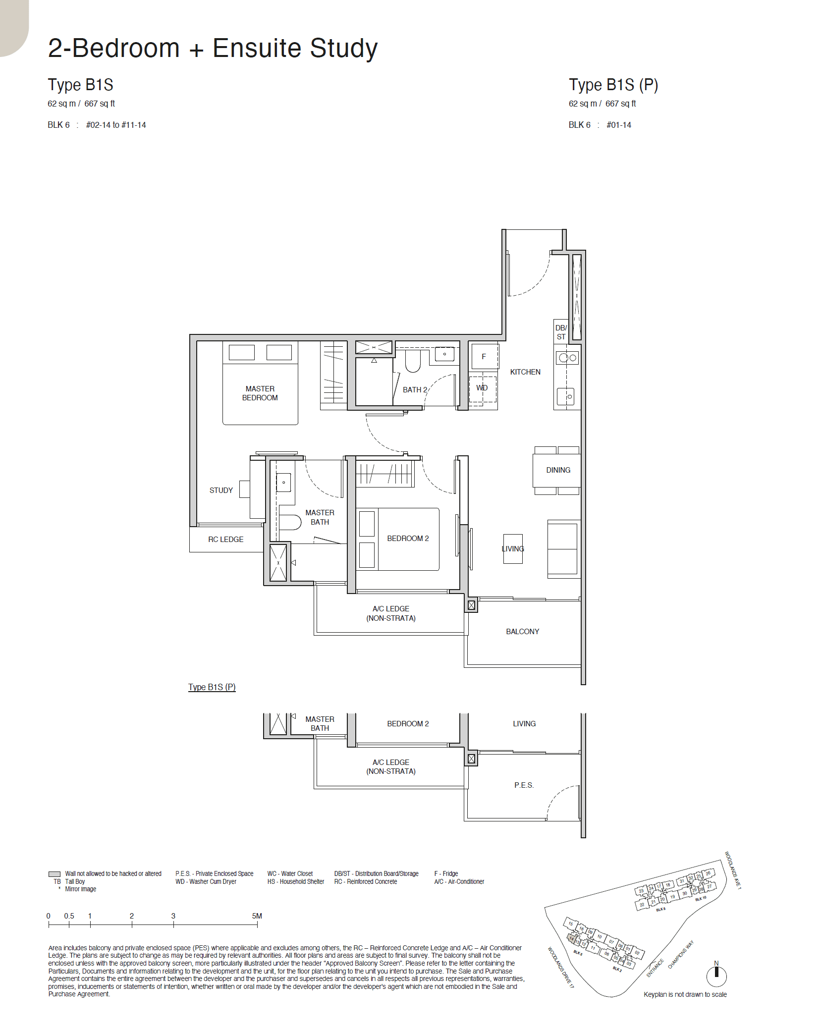 Norwood Grand 景林嘉园 2 BEDROOM + ENSUITE B1S(P)